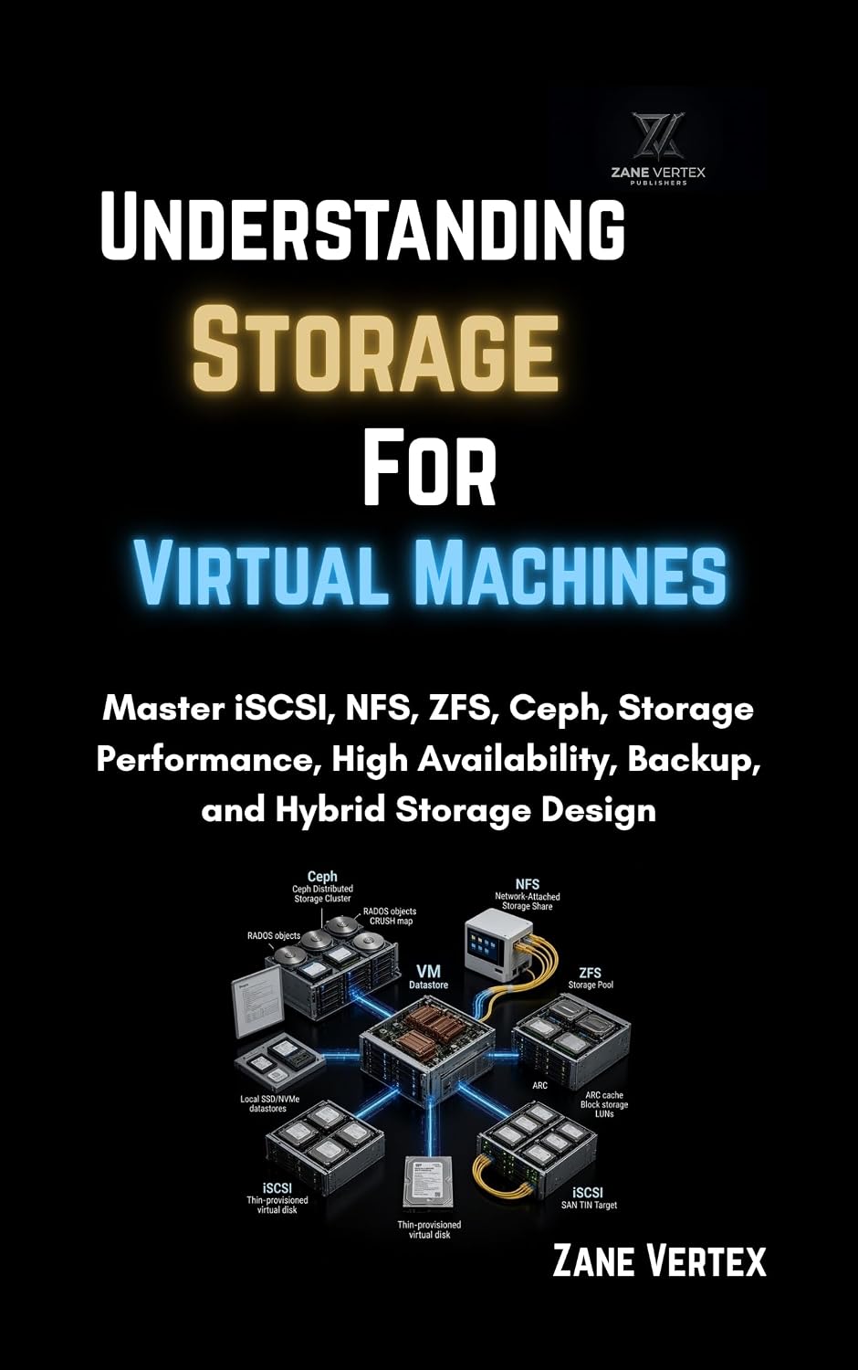Understanding Storage For Virtual Machines: Master iSCSI, NFS, ZFS, Ceph, Storage Performance, High Availability, Backup, and Hybrid Storage Design (English Edition) baixar o livro de graça