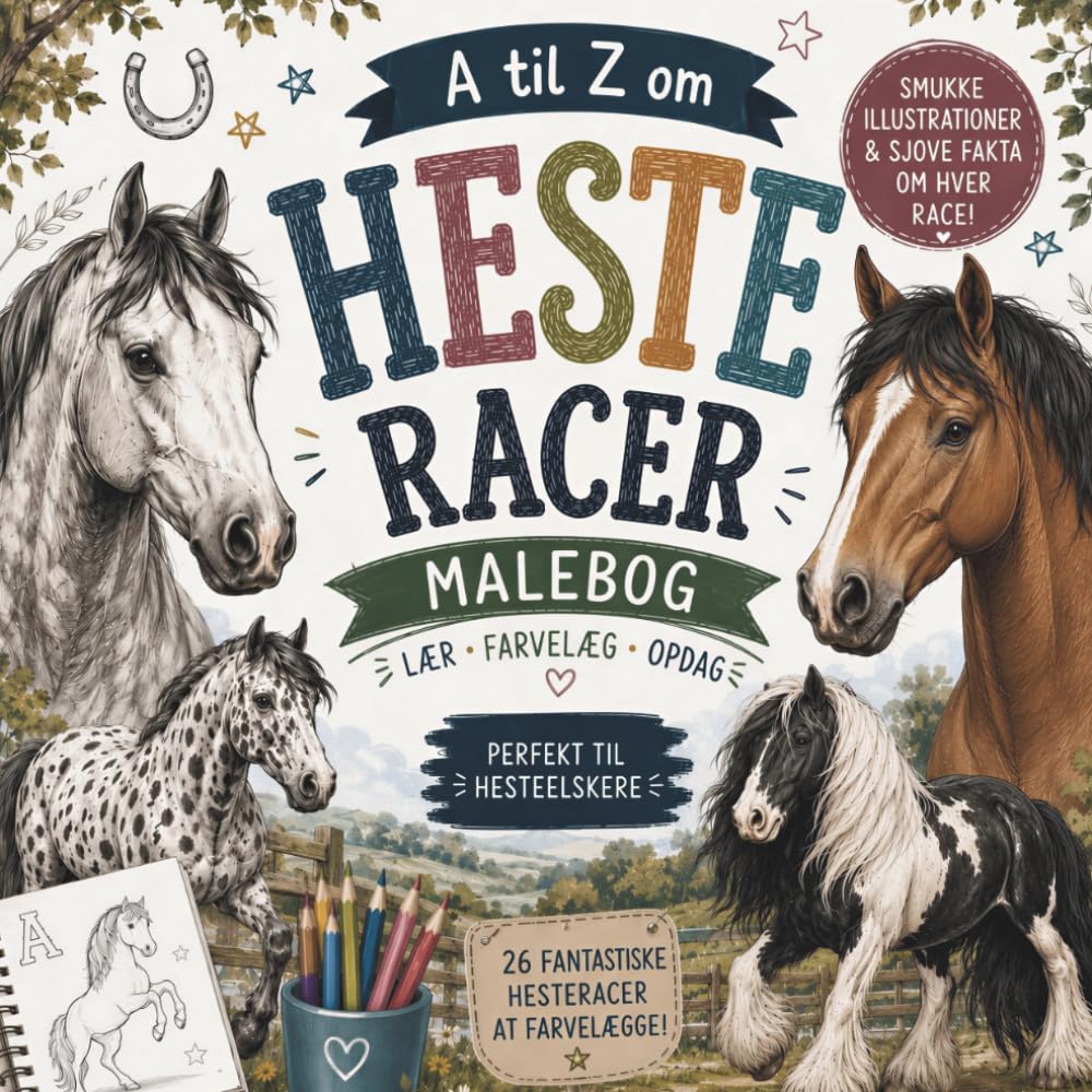 Hesteracer fra A-Z: Malebog: Lær om hesteracer fra A til Z gennem smukke farvelægningssider og sjove fakta (Coloring Books) (Danish Edition) baixar livro de graça