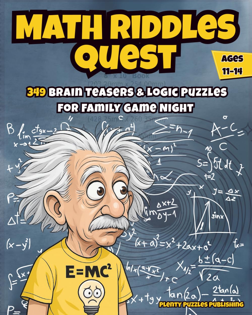 ler totalmente Math Riddles Quest: 349 Themed Brain Teasers and Logic Puzzles for Ages 11–14