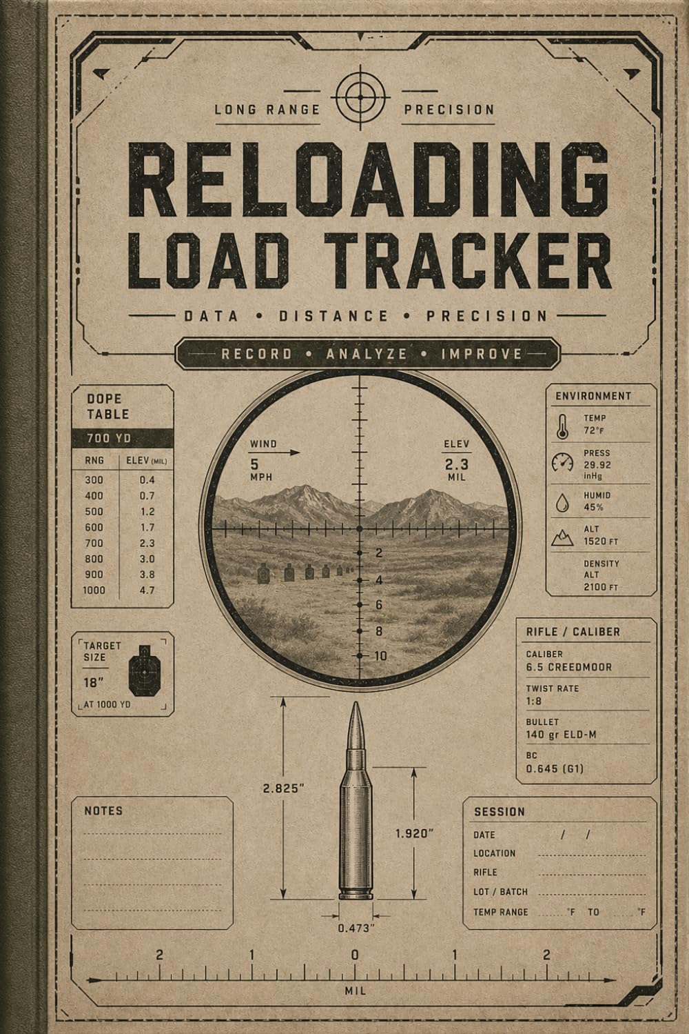 capítulo por capítulo baixar Reloading Load Tracker: Handloading Journal for Ammunition Records, Bullet Seating Depth, Powder Data and Velocity Logs