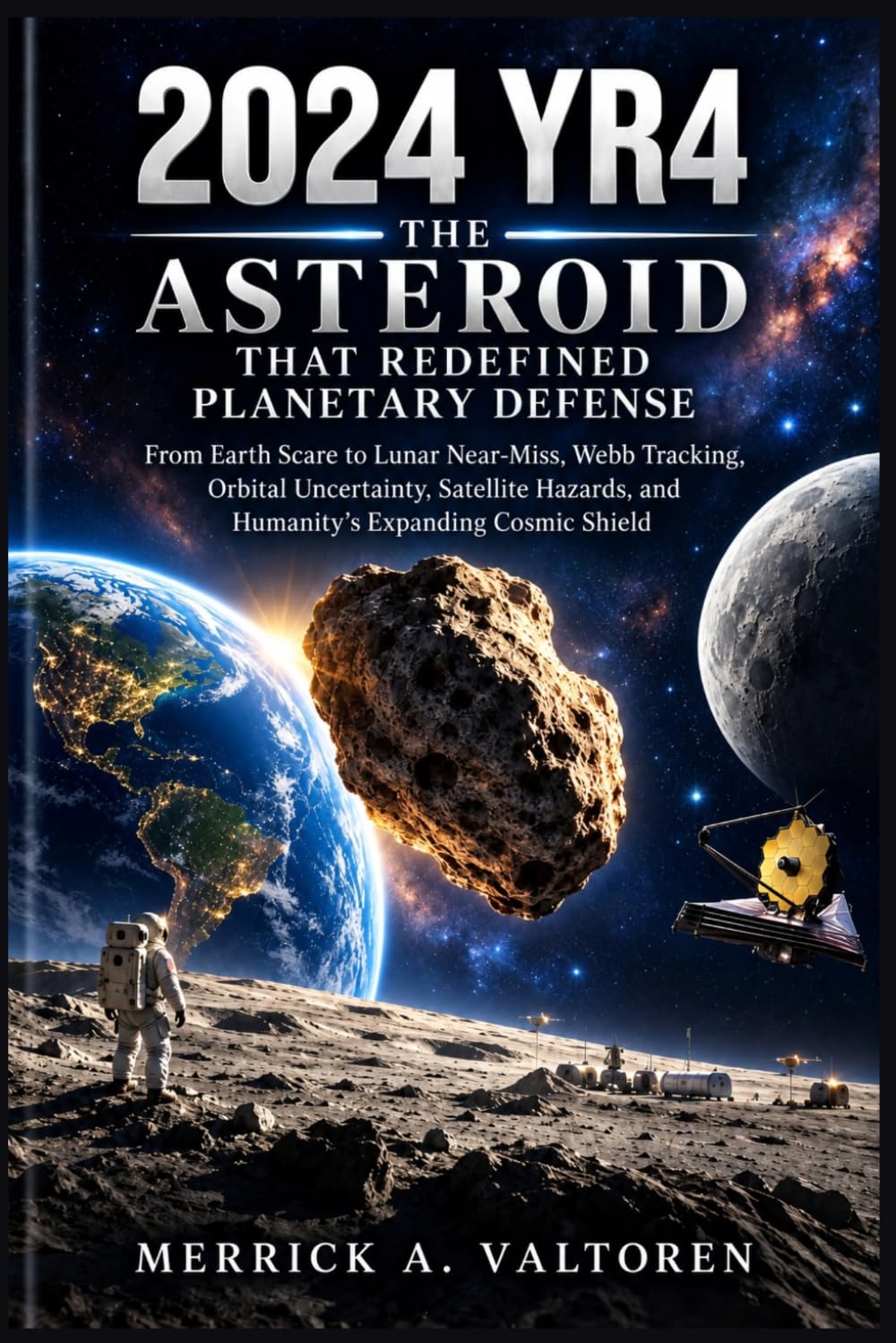 ler totalmente 2024 Yr4: The Asteroid That Redefined Planetary Defense: From Earth Scare to Lunar Near-Miss, Webb Tracking, Orbital Uncertainty, Satellite Hazards, and Humanity's Expanding Cosmic Shield