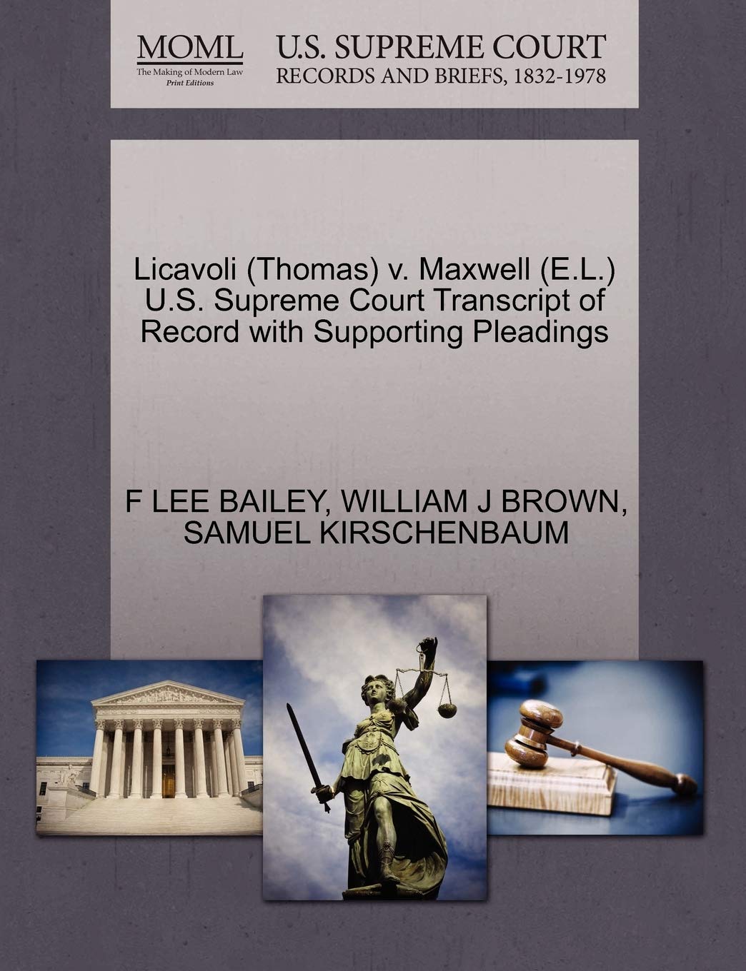 Licavoli (Thomas) v. Maxwell (E.L.) U.S. Supreme Court Transcript of Record with Supporting Pleadings baixar livro de graça