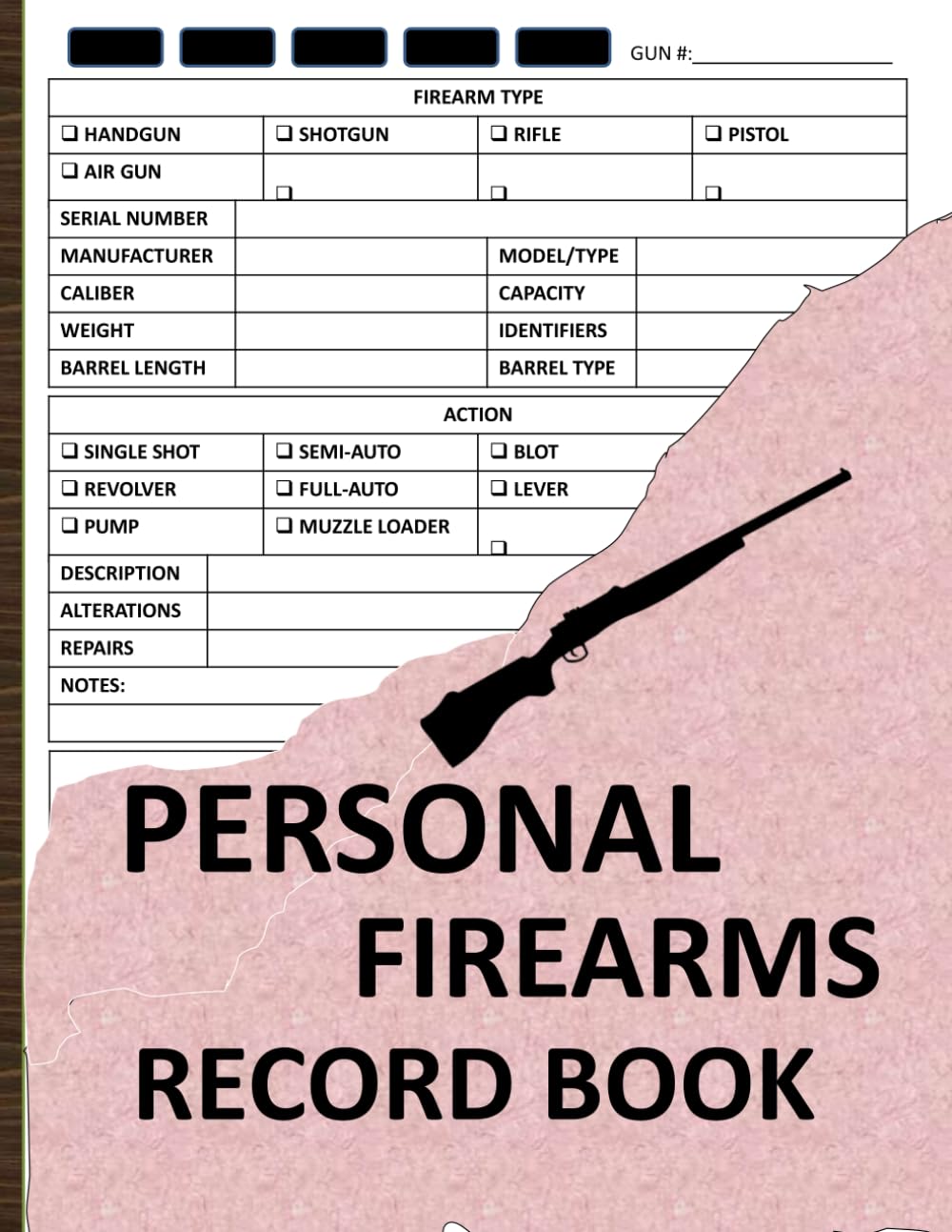 ler totalmente personal firearms record book: Personal Firearms Inventory Log Book and Track firearms acquisitions - Large Print 8.5"x11" 120 pages