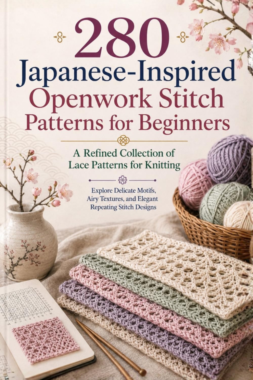 capítulo por capítulo baixar 280 Japanese-Inspired Openwork Stitch Patterns for Beginners: A Refined Collection of Lace Patterns for Knitting — Explore Delicate Motifs, Airy Textures, and Elegant Repeating Stitch Designs