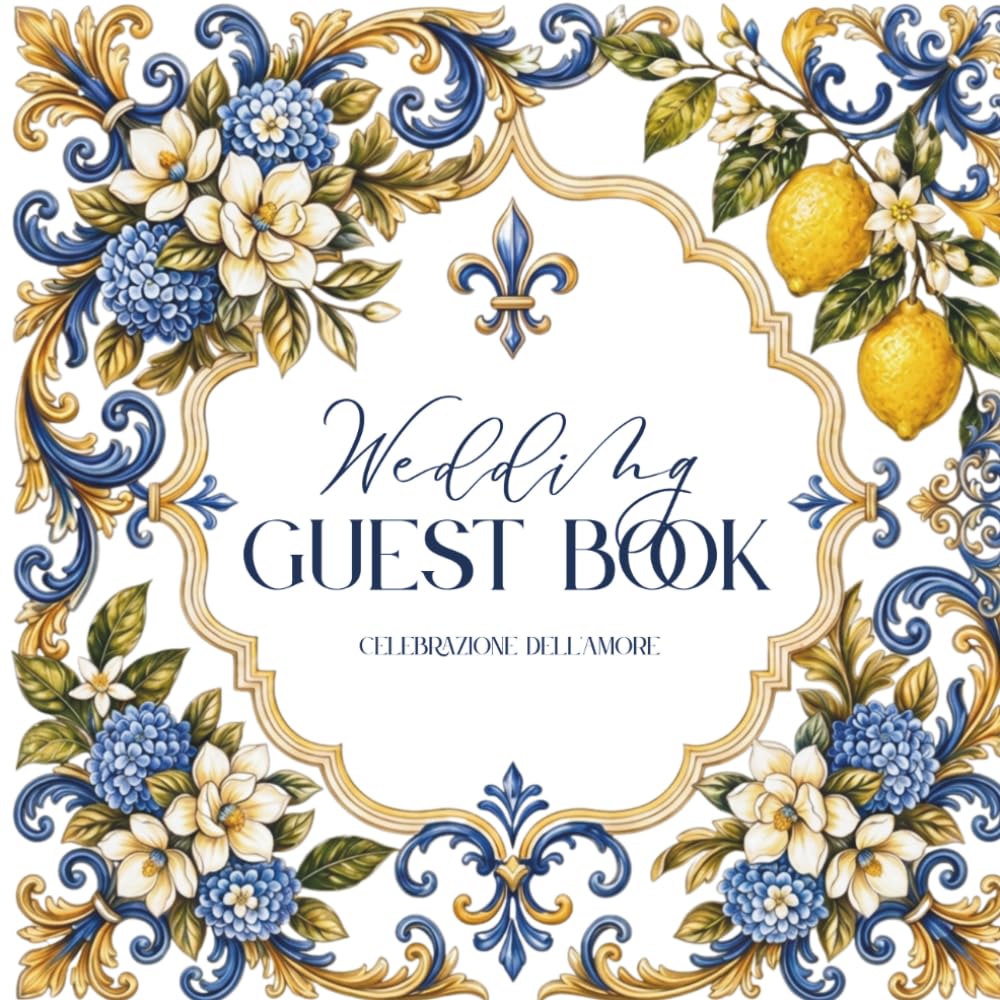 Wedding Guest Book: Italian Lemon Wedding Guest Book with Guided Guest Prompts, Photo Pages, Advice & Wishes | Botanical Wedding Sign In Book | Elegant Amalfi Coast Wedding Memory Keepsake baixar o livro de graça