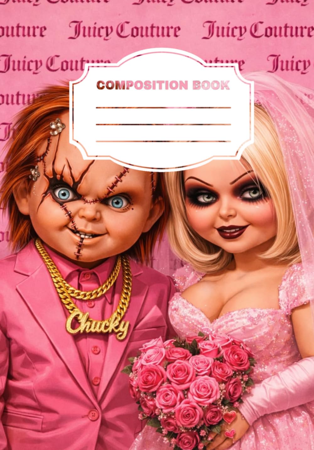 Cute and Creepy Composition Notebook: Pink Horror Doll Inspired Journal | 300 pages | College Ruled Notebook baixar livro de graça