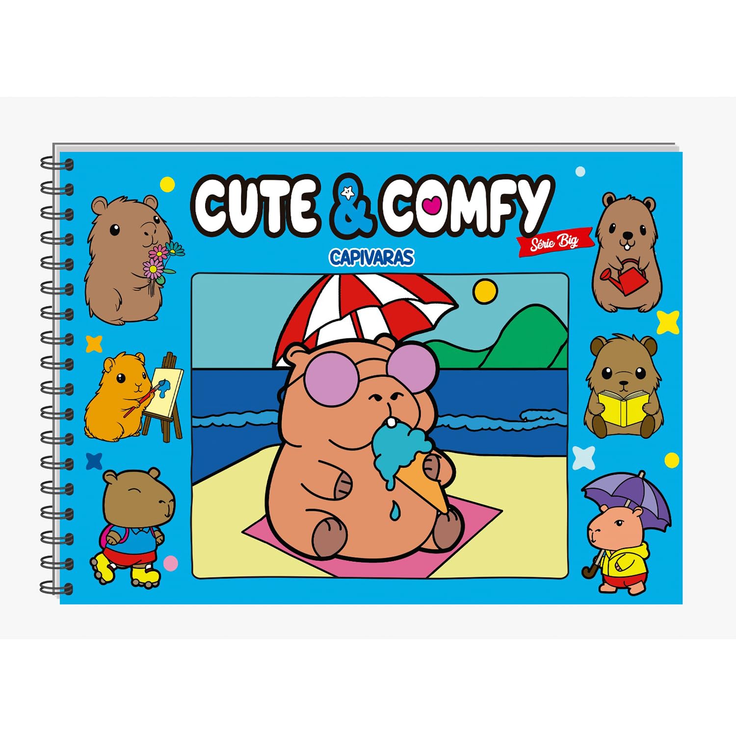 capítulo por capítulo baixar Cute & Comfy Série BIG - Capivaras: Livro de Colorir Adulto - Capa Dura Holográfica