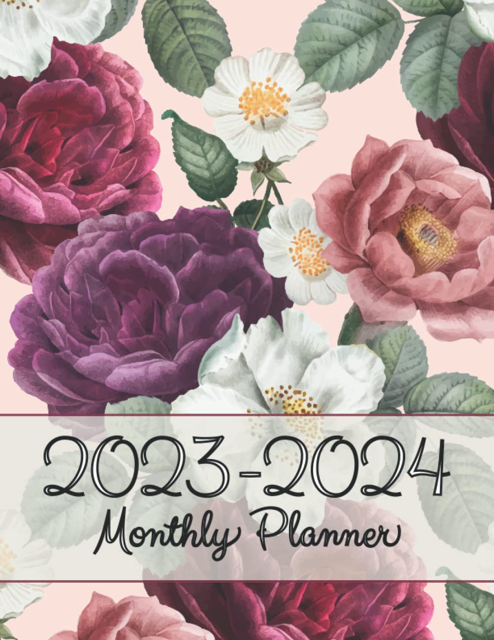 2023-2024 Monthly Planner For Women: 2 Year Large Planner Calendar And Organizer January 2023 To December 2024 With Holidays & Inspirational Quotes | Watercolor Cover, Large Print baixar o livro de graça