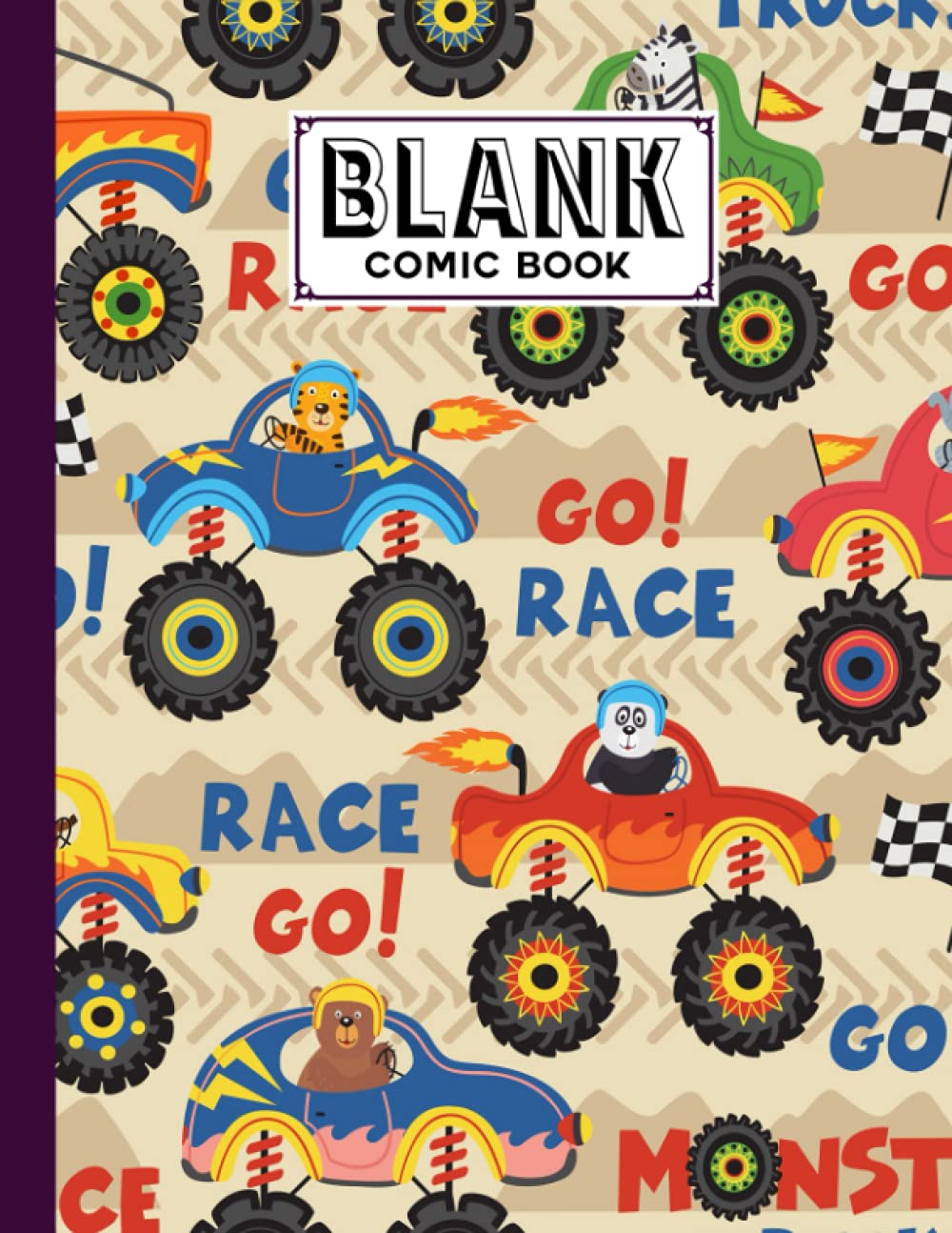 ler totalmente Blank Comic Book: Monster Truck Cover Blank Comic Book, Create Your Own Story, Journal, Notebook, Sketchbook for Kids and Adults, 120 Pages - Size 8.5" x 11" Notebook by Florian Benz
