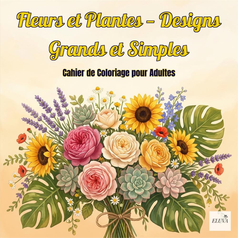 ler totalmente Cahier de Coloriage Fleurs et Plantes — Designs Grands et Simples: 60 Illustrations Botaniques aux Contours Épais pour Adultes, Seniors et Débutants — Anti-stress et Relaxation (French Edition)