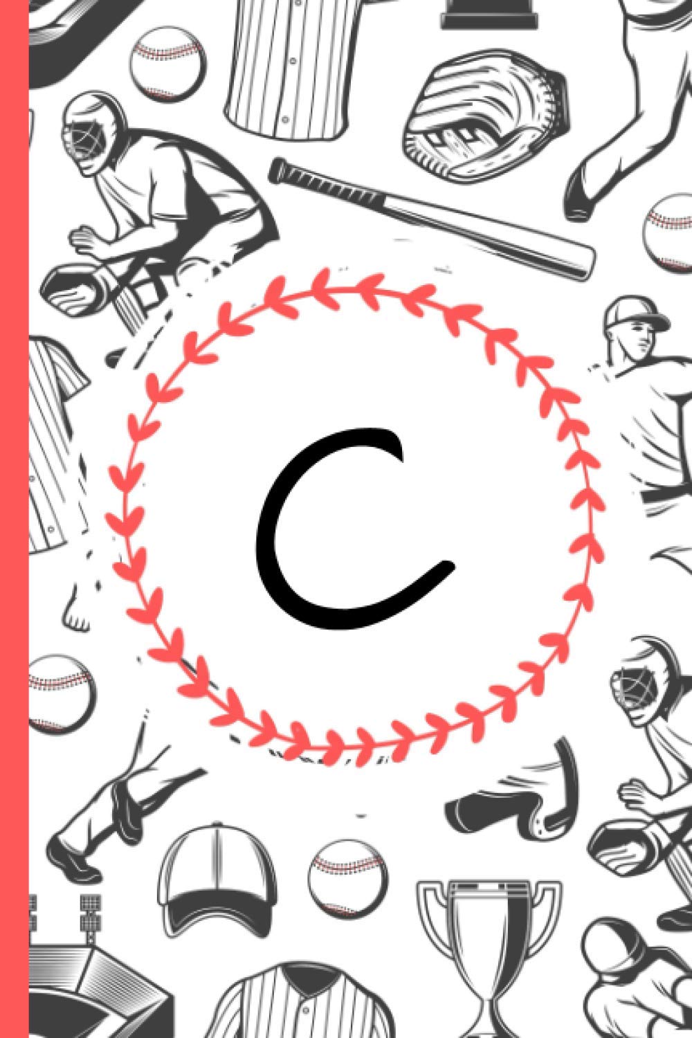 ler totalmente C Letter Notebook Journal: Cute Initial Monogram Letter C Wide Ruled Notebook. Pretty Personalized C Letter Journal & Diary for Writing & Note Taking for Baseball Fans - Baseball Pattern Print