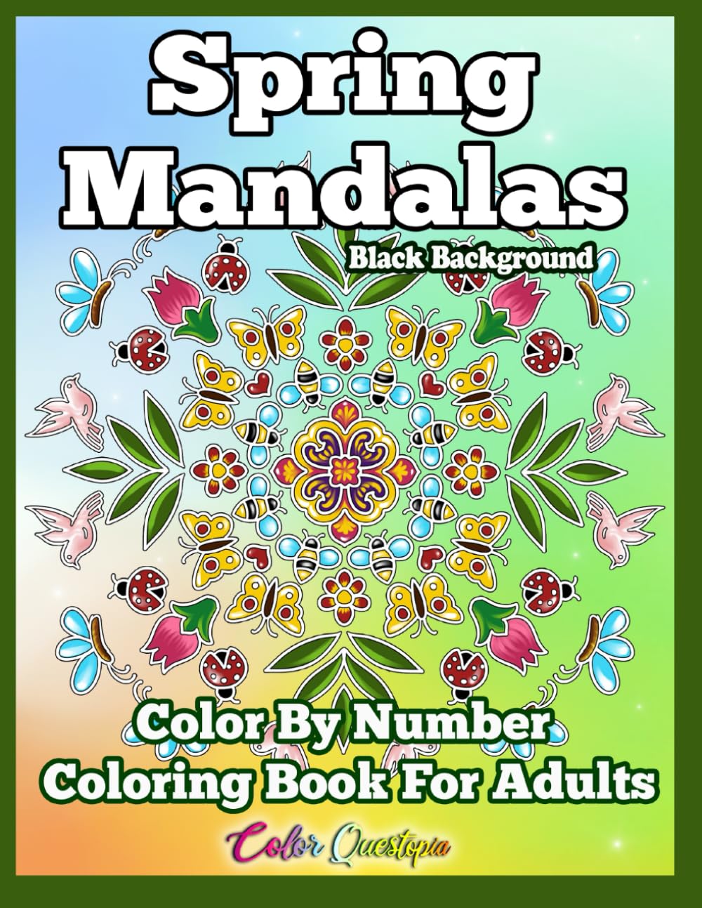 Spring Mandalas Color by Number Coloring Book For Adults BLACK BACKGROUND: Blooming Numbered Designs For Relaxation (Color By Number For Adults) baixar livro de graça