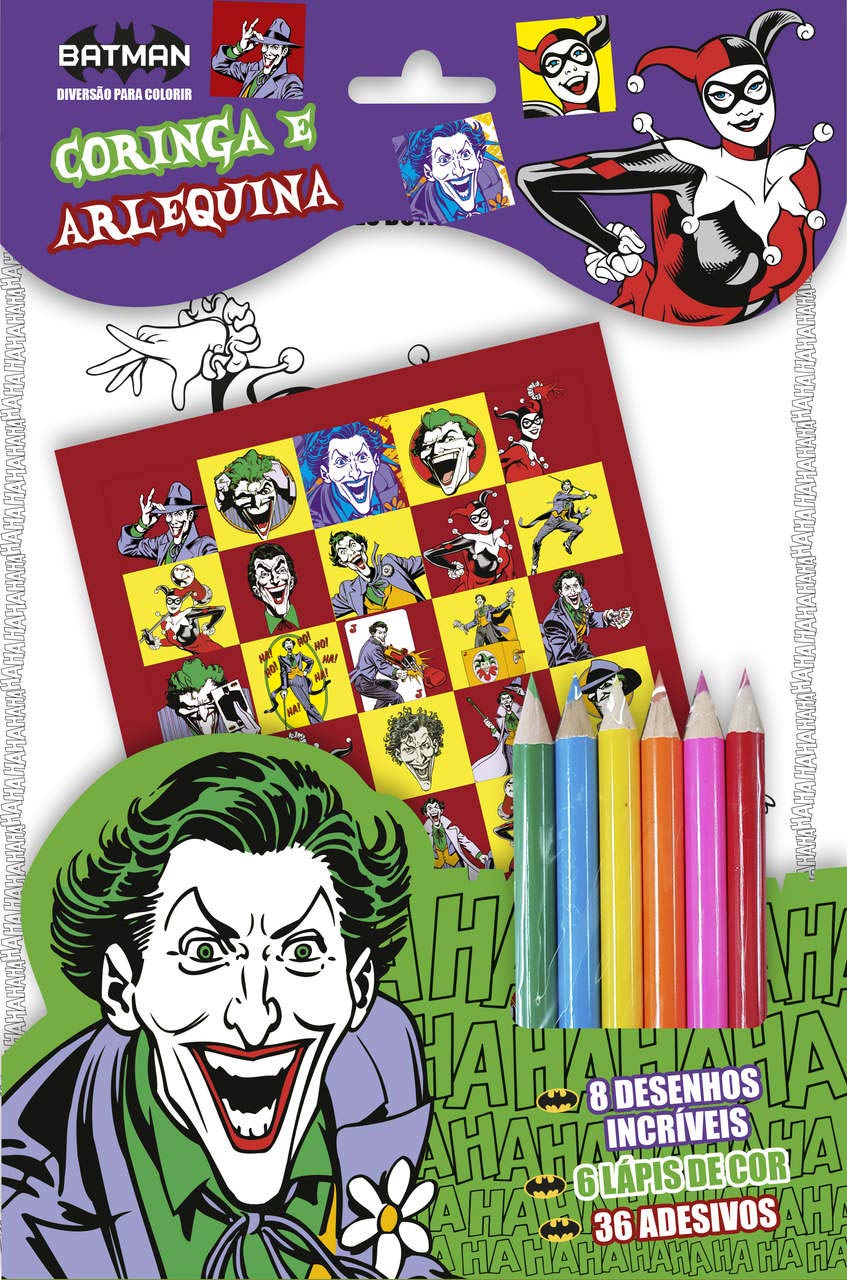 Coringa e Arlequina - Diversão para colorir