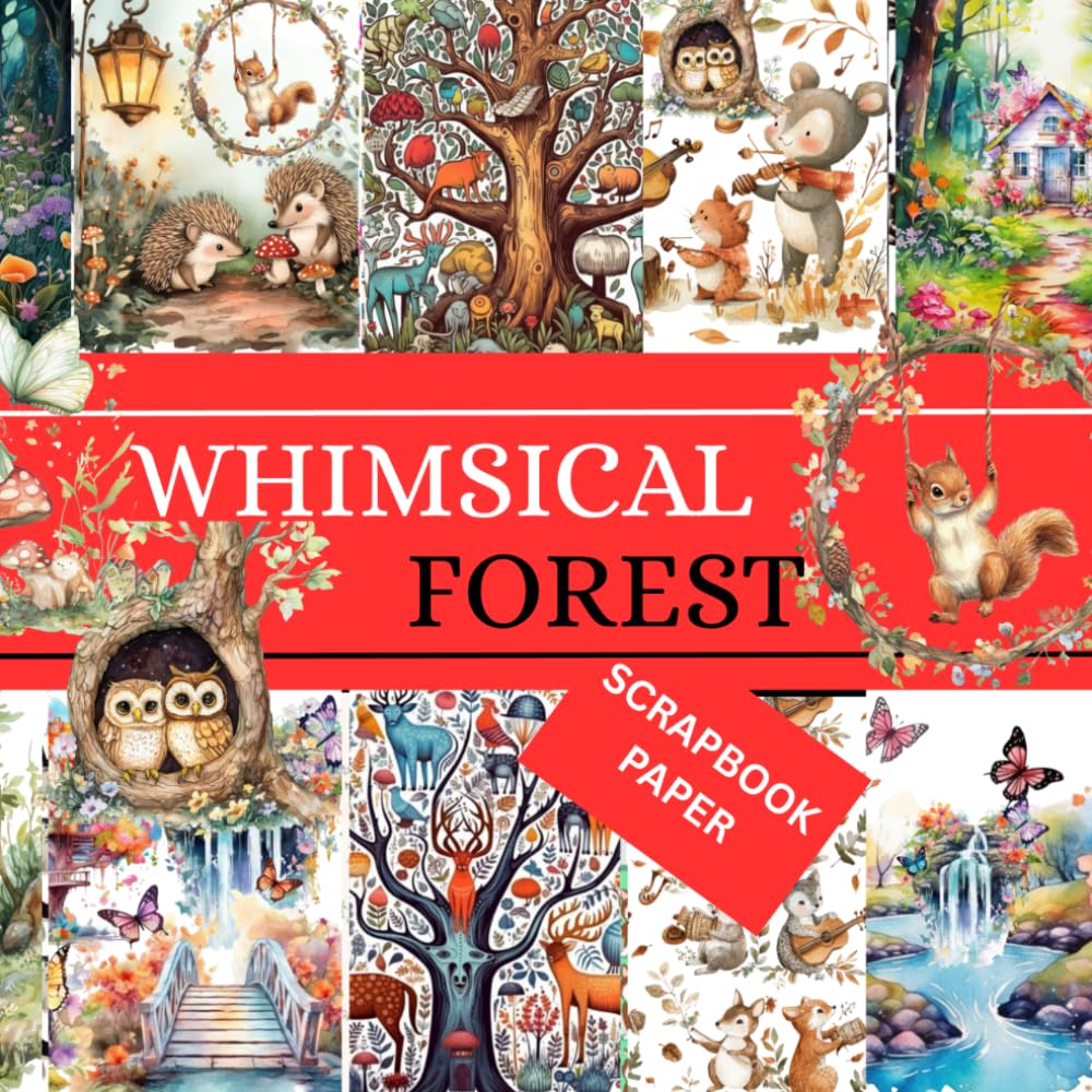 WHIMSICAL FOREST SCRAPBOOK PAPER: This is used in DIY JUNK JOURNALS, ORIGAMI, EPHEMERA baixar o livro de graça