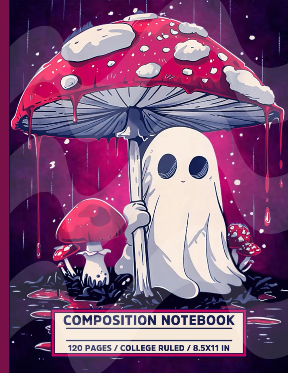 ler totalmente Softly Spooky Mushroom Forest Composition Notebook: Cute Ghost Aesthetic Journal for Teens and Women | Cozy Spooky Season Stationery for School and College | 8.5x11 in, College Ruled