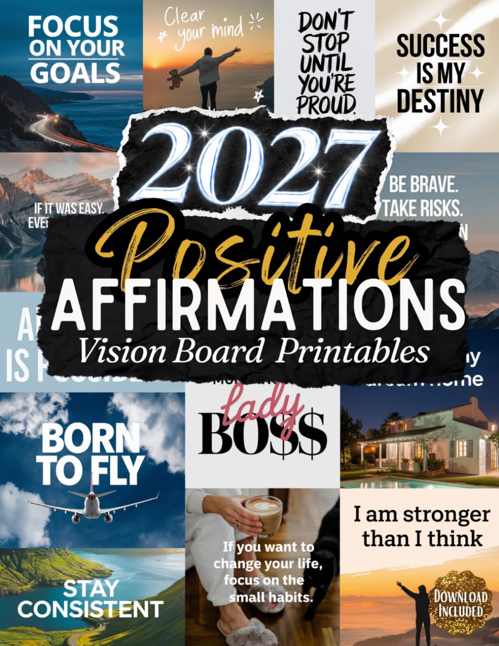 Positive Affirmations Vision Board Clip Art Book: Powerful Affirmation Cards for Every Area of Life Goal, Family, Health, Finances, Personal Growth and More (2026 vision board supplies) baixar livro de graça