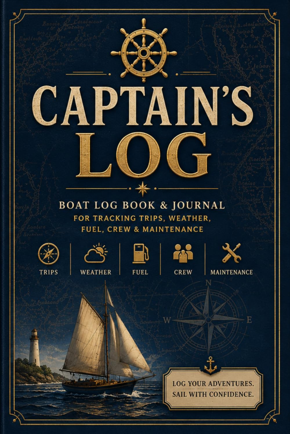 Captain’s Log: Boat Log Book & Journal: Nautical Logbook for Tracking Trips, Weather, Fuel, Crew, Maintenance & More for Ships, Sailboats, Yachts & Motorboats baixar o livro de graça