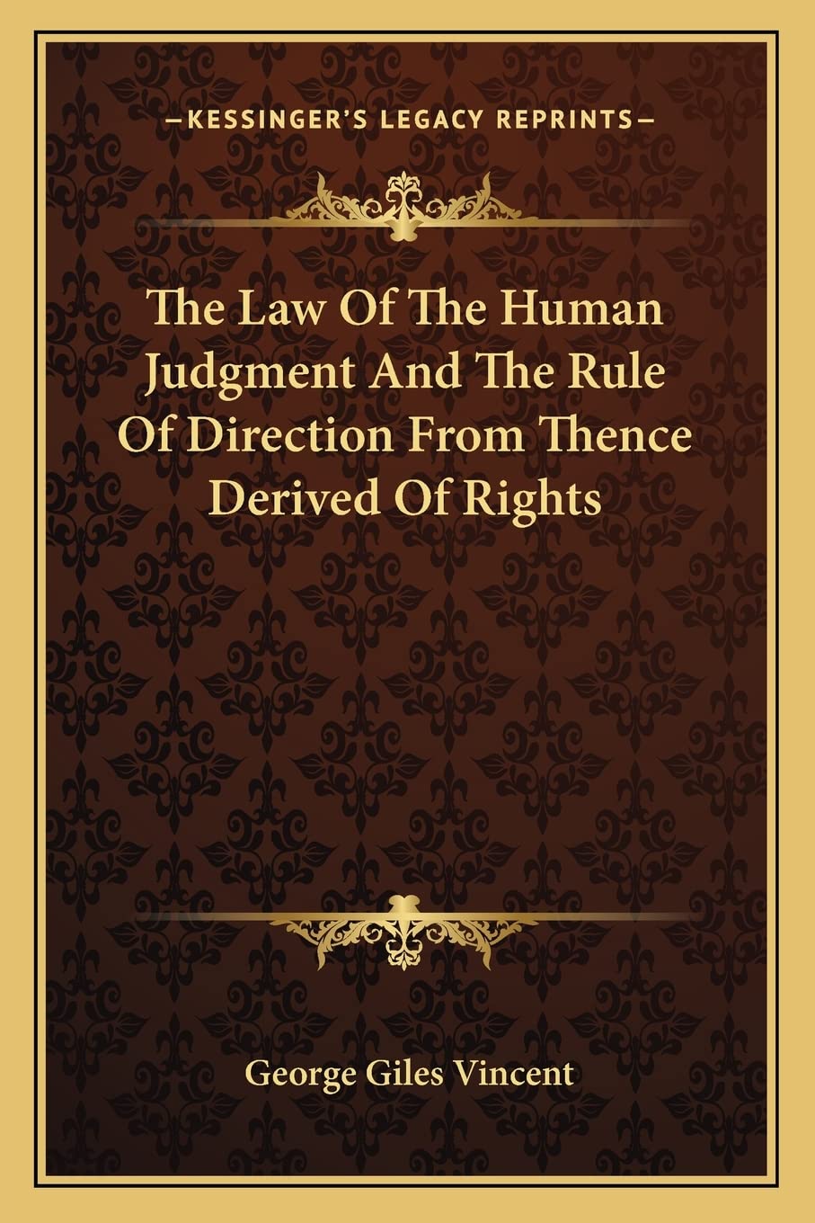 capítulo por capítulo baixar The Law Of The Human Judgment And The Rule Of Direction From Thence Derived Of Rights