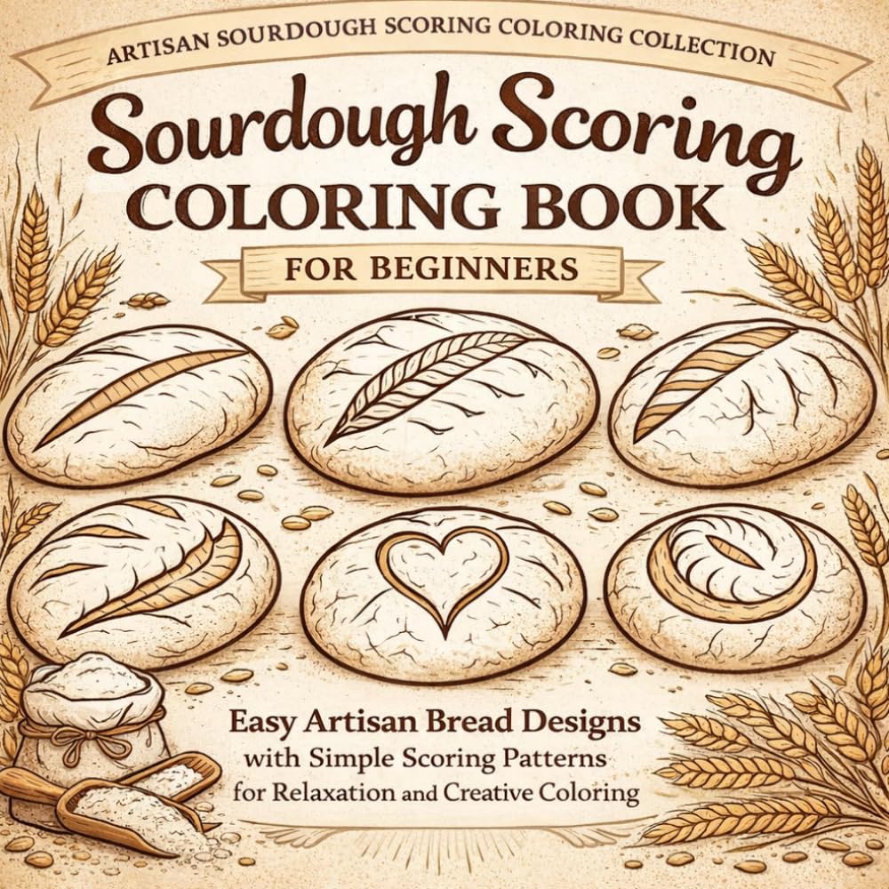 ler totalmente Sourdough Scoring Coloring Book for Beginners: Easy Artisan Bread Designs with Simple Scoring Patterns for Relaxation, Cozy Creativity, and Stress Relief (Artisan Bread Scoring Coloring Collection)