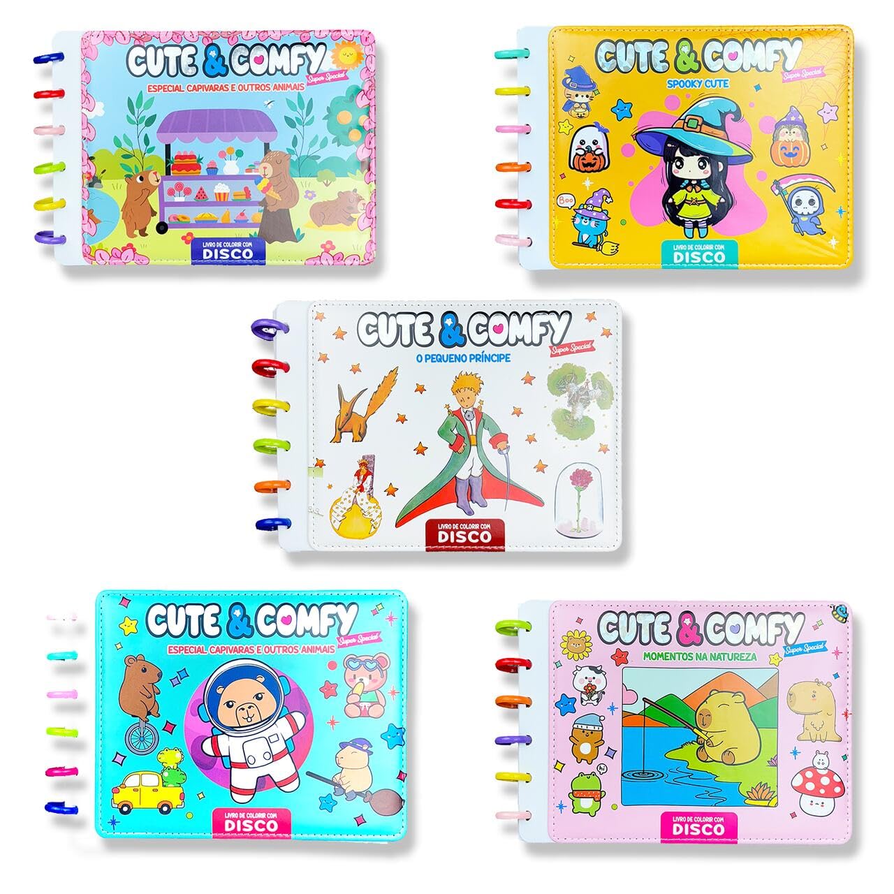 capítulo por capítulo baixar Combo Cute e Comfy Super Special - Kit com 05 Livros de Colorir Encadernação em Disco