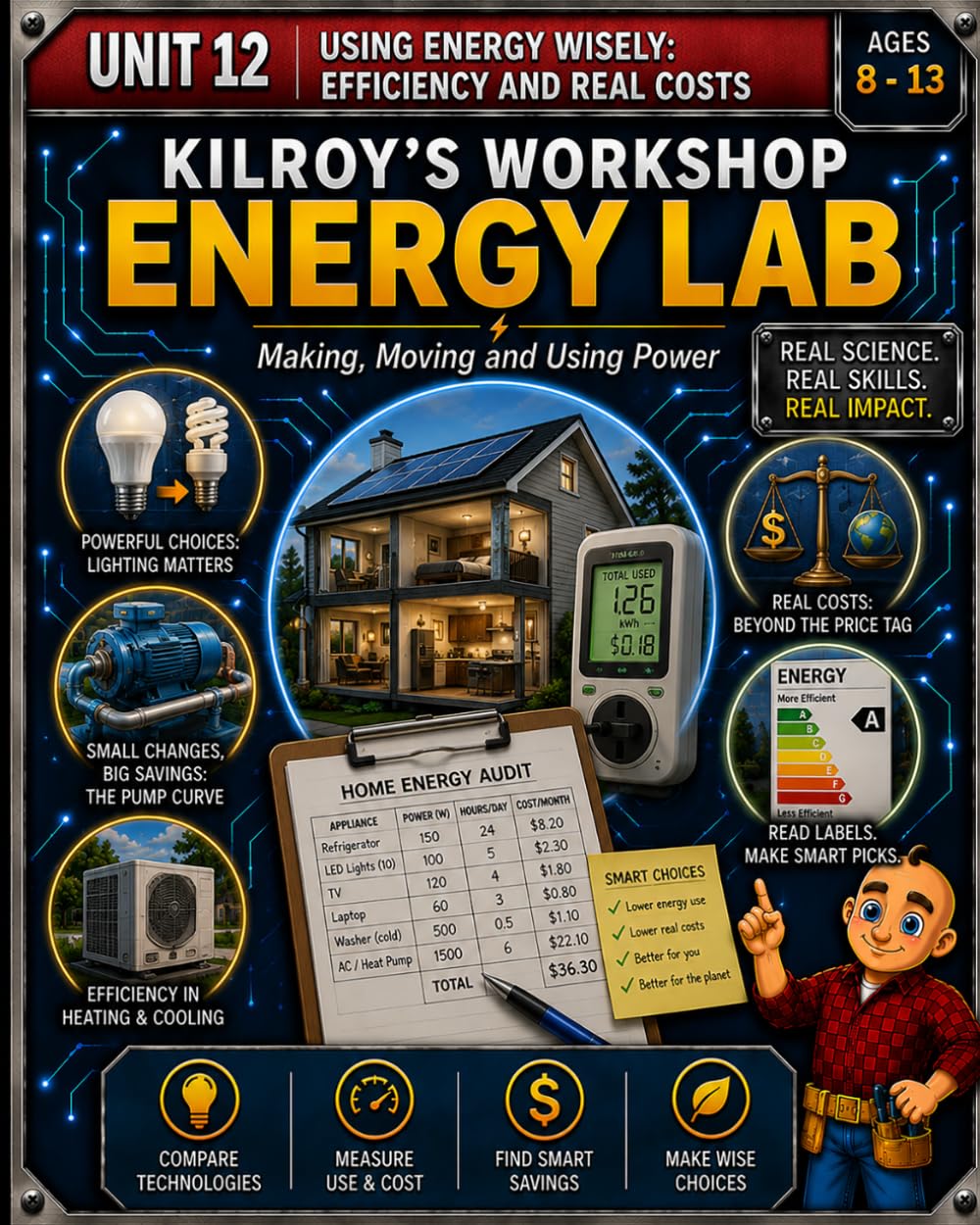 Shop in a Box: Energy Lab: Unit 12: Using Energy Wisely - Ages 8-13