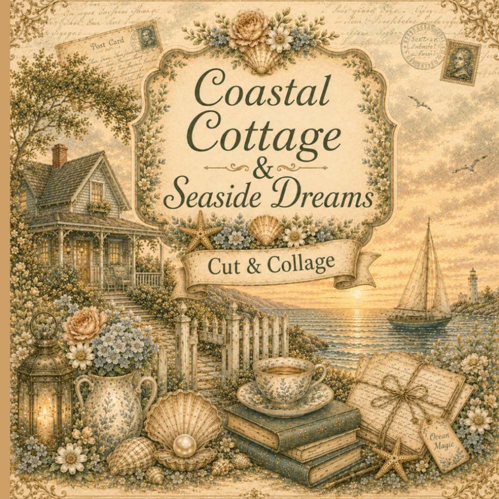 Coastal Cottage & Seaside Dreams Cut & Collage: Vintage Ephemera, Botanical Paper Crafts & Junk Journal Treasures, Beachcomber Treasures, Illustrations & Creative Journaling baixar o livro de graça
