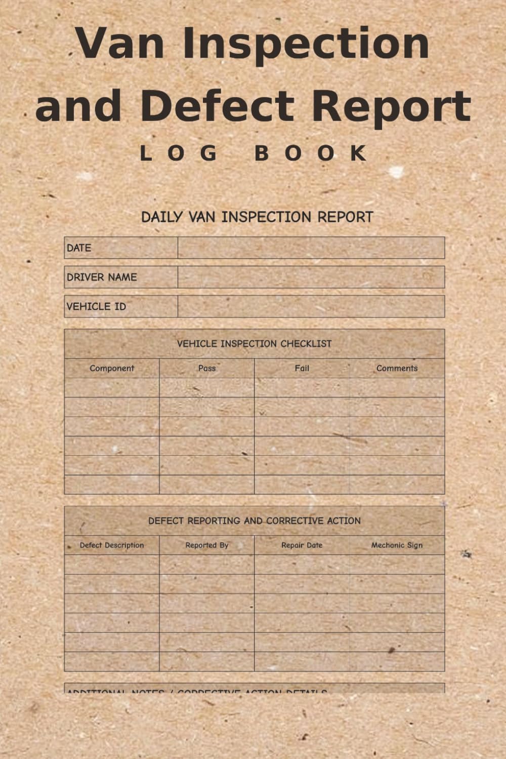 capítulo por capítulo baixar Van Inspection and Defect Report Log: Daily Walkaround Checklist for DOT Compliance and Fleet Safety