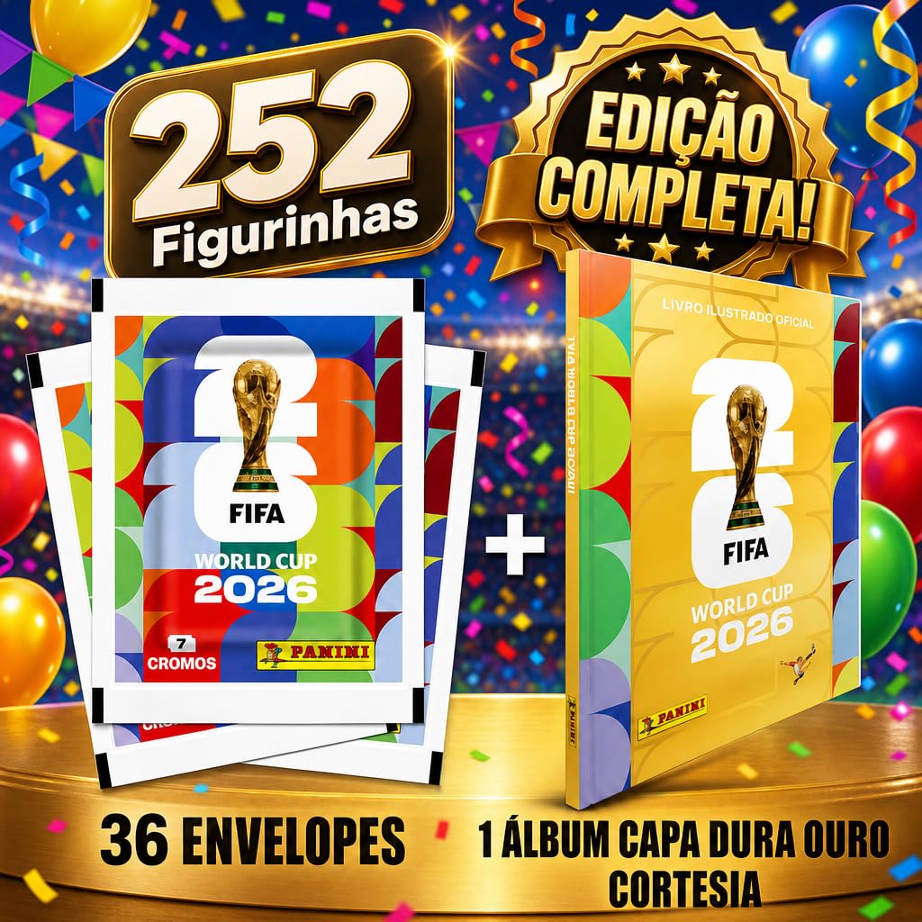 capítulo por capítulo baixar Kit C/ 1 Álbum Copa Do Mundo 2026 Capa Ouro + 36 Envelopes (252 figurinhas) FIFA Word Cup 2026