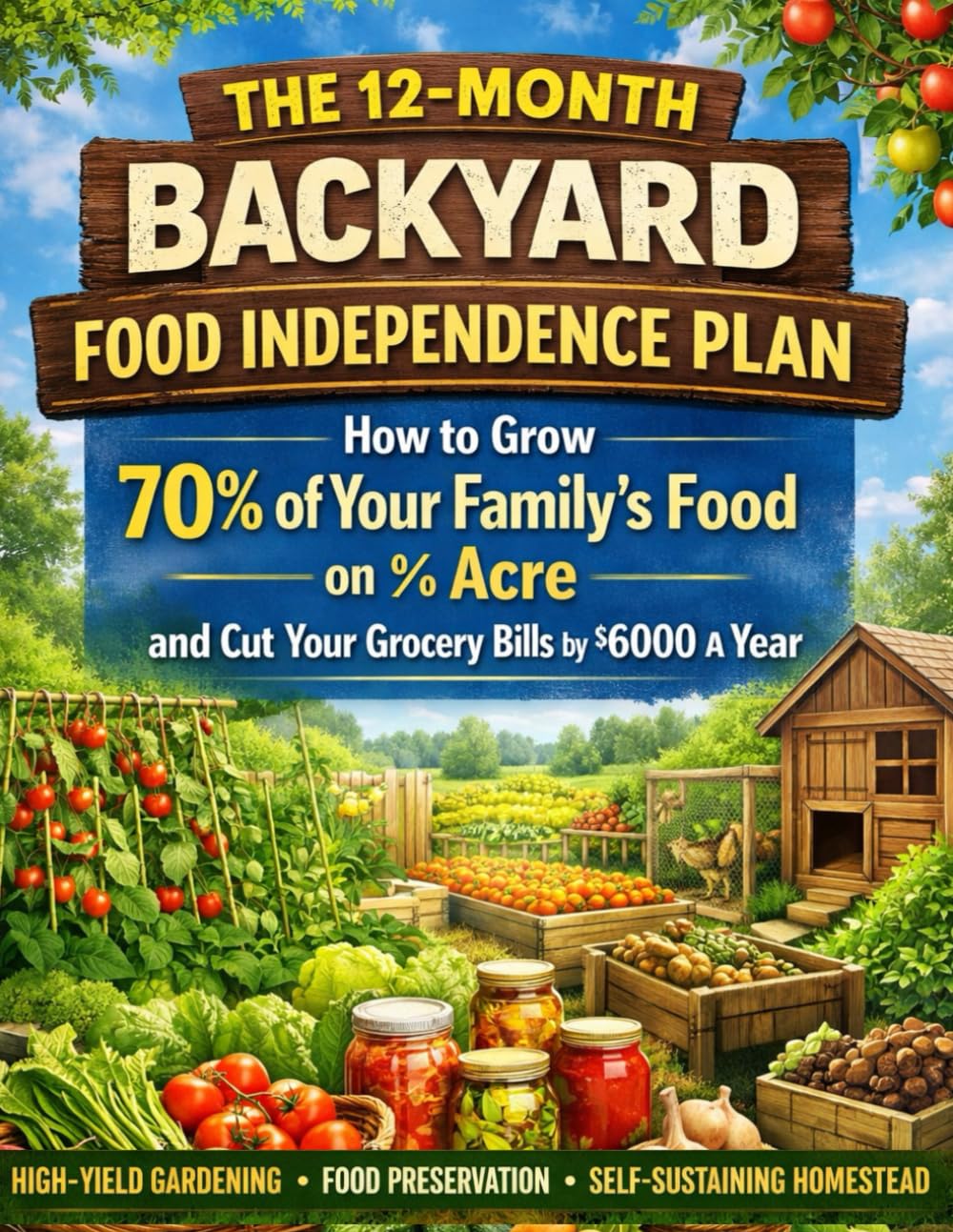 ler totalmente The 12-Month Backyard Food Independence Plan: How to Grow 70% of Your Family’s Food on ½ Acre, Build a Self-Sufficient Backyard, Follow a 12-Month... and Cut Grocery Bills by $6000 a Year