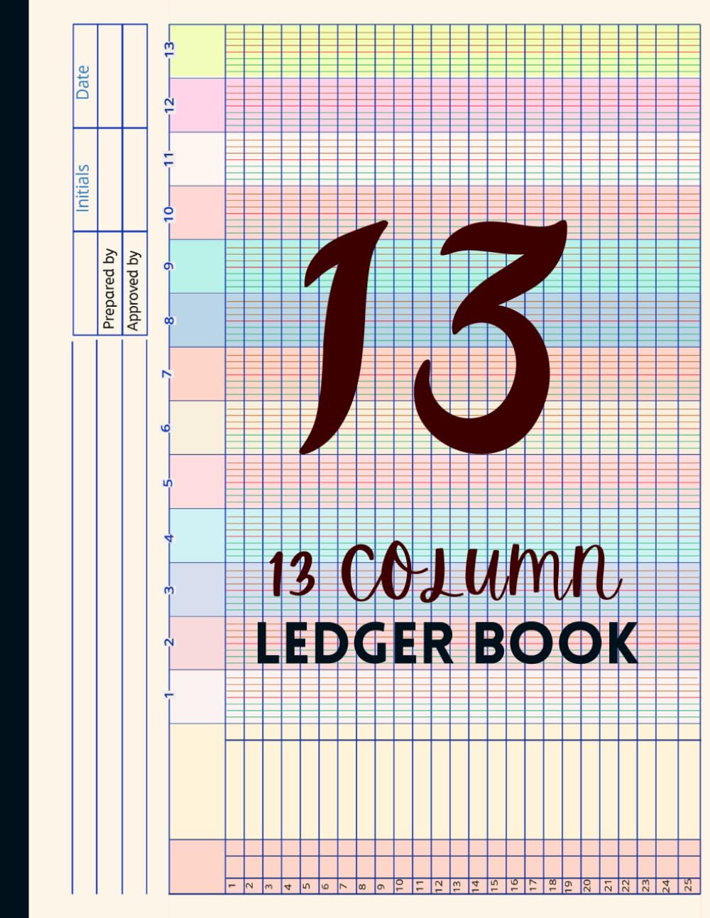 13 Column Ledger Book: Colorful Accounting & Bookkeeping Notebook | Columnar Analysis Account Pad for Small Businesses and Personal Finance | Horizontal Layout, 11 X 8.5 Inches, 80 Pages baixar o livro de graça