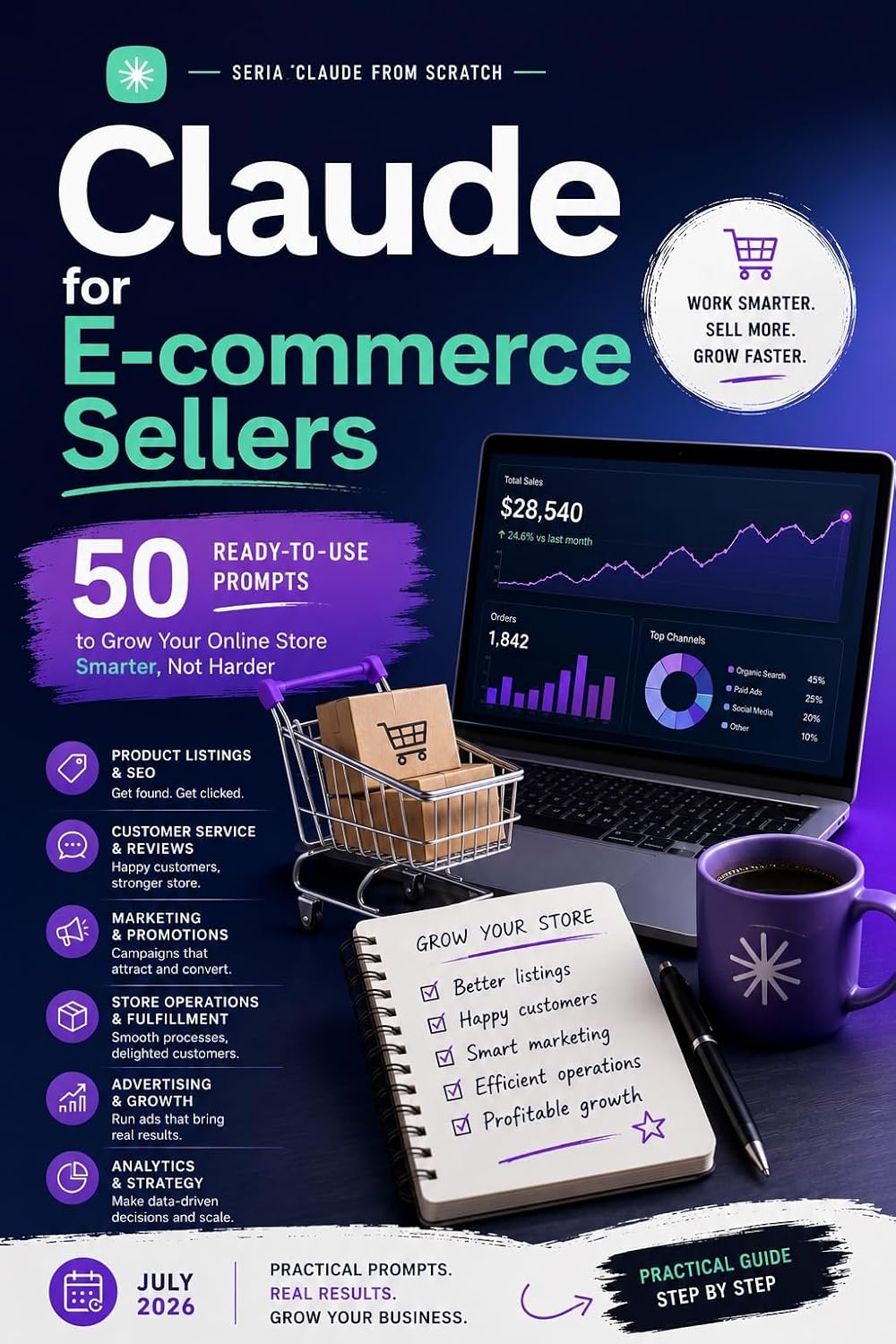 Claude for E-commerce Sellers: 50 Ready-to-Use Prompts to Grow Your Online Store Smarter, Not Harder (English Edition) baixar livro de graça