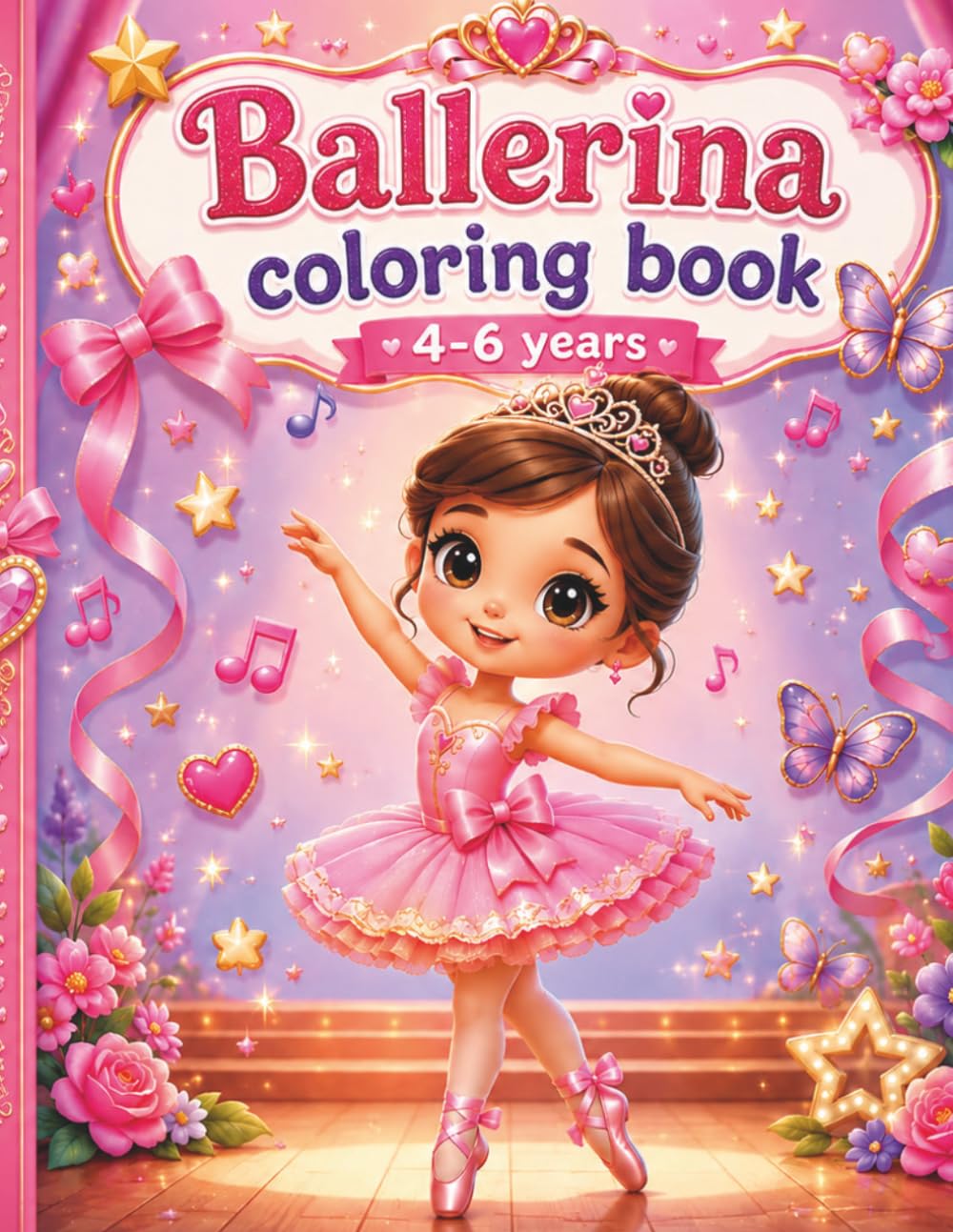 capítulo por capítulo baixar Cute Ballerina Coloring Book for Girls Ages 4-6: Fun, Sweet and Easy Coloring Pages for kids Who Love Ballet
