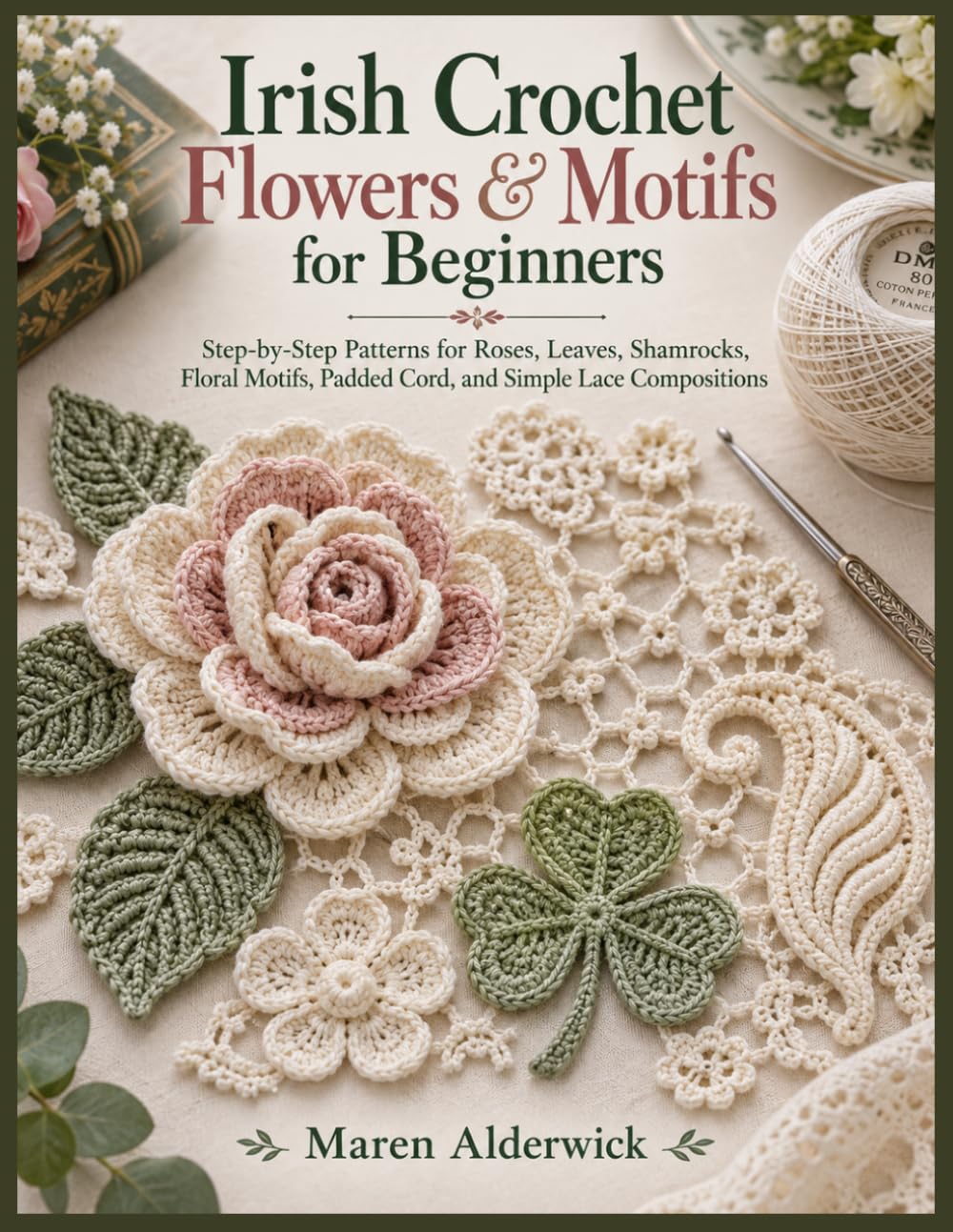 Irish Crochet Flowers & Motifs for Beginners: Step-by-Step Patterns for Roses, Leaves, Shamrocks, Floral Motifs, Padded Cord, and Simple Lace Compositions baixar livro de graça