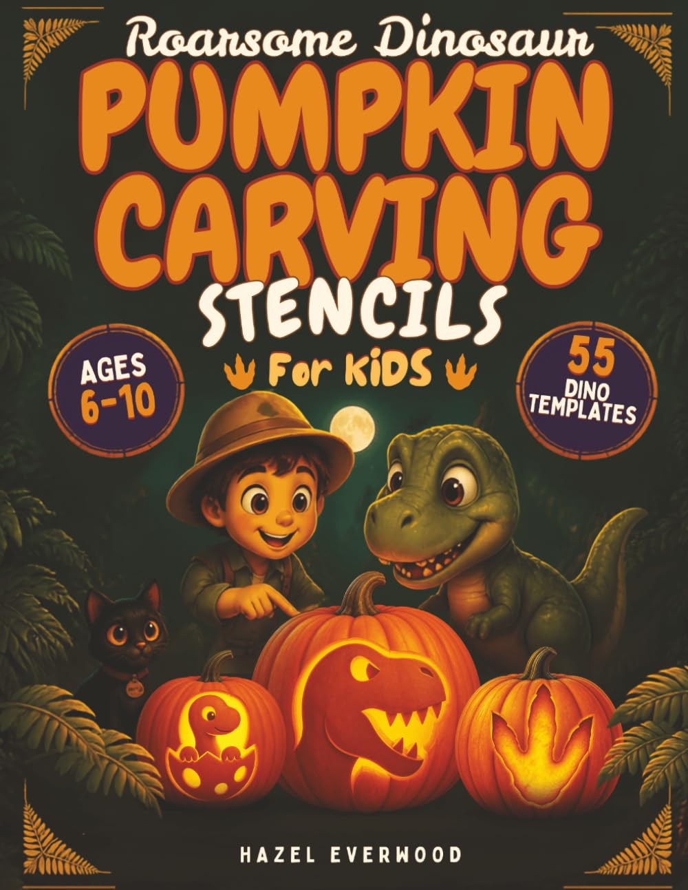 ler totalmente Roarsome Dinosaur Pumpkin Carving Stencils for Kids: 55 Easy-to-Follow Designs Packed with Mighty T. Rexes, Triceratops, Raptors, Fossils & More to... (Halloween Pumpkin Carving Stencils for Kids)