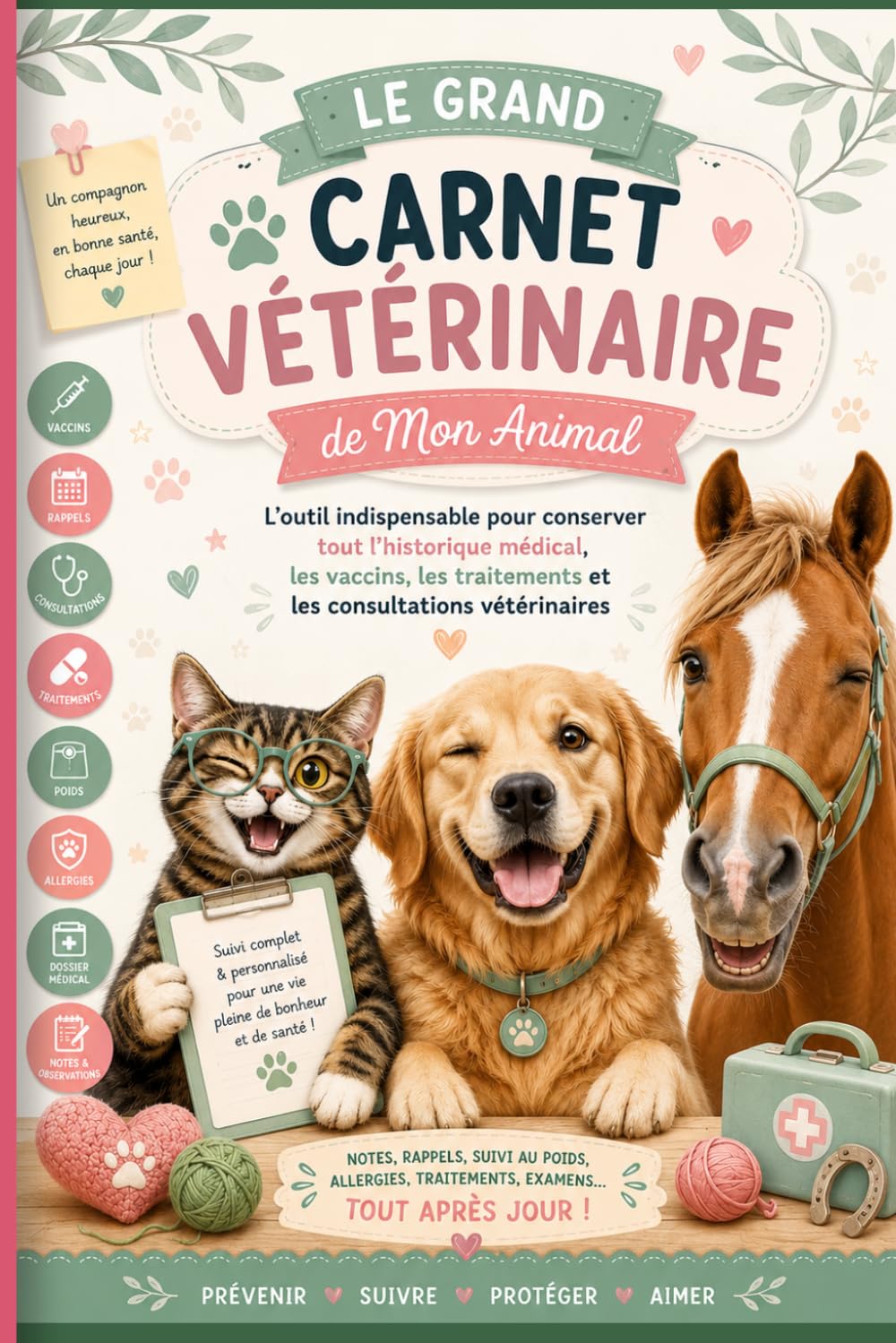 Le Grand Carnet Vétérinaire de Mon Animal: Carnet de vétérinaire à remplir - l'outil indispensable pour conserver tout l'historique médical, les... de votre animal de compagnie (French Edition) baixar livro de graça