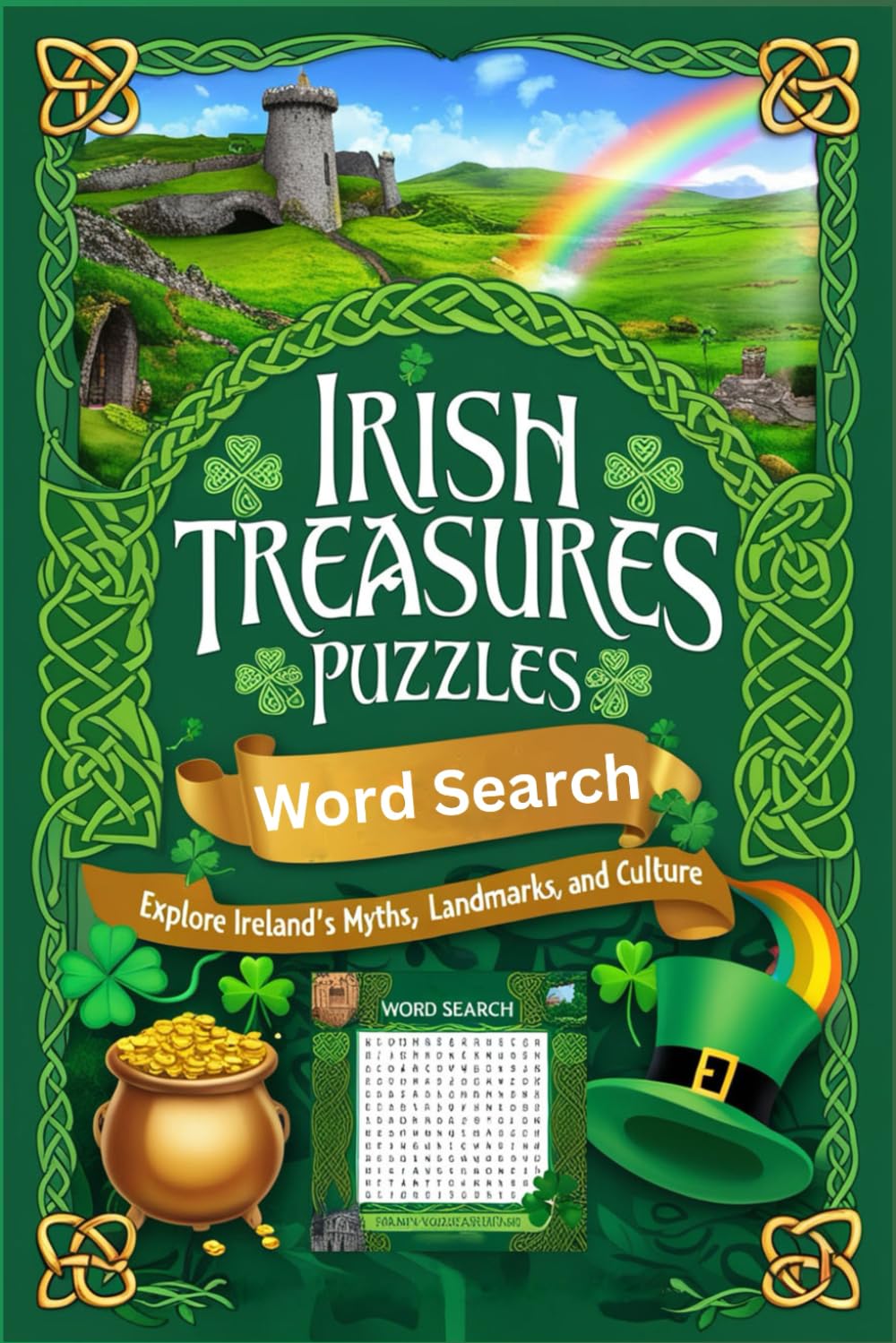 ler totalmente Irish Treasures Puzzles: Explore Ireland's Myths, Landmarks, and Culture