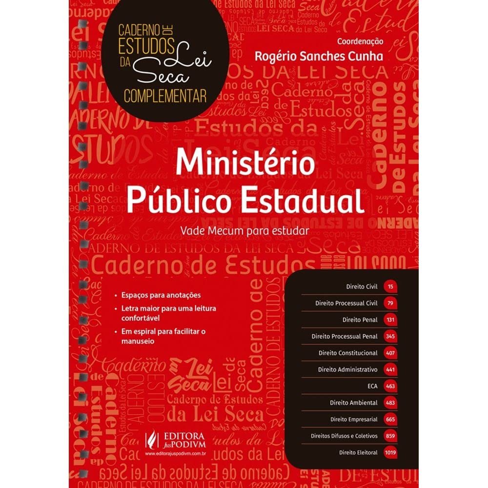 Ministério Público Estadual: Vade Mecum Para Estudar baixar o livro de graça