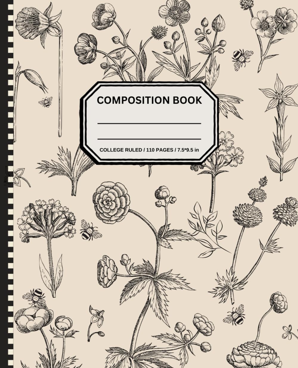 Composition Notebook: Vintage Botanical Illustration | Cute Aesthetic Journal For College, Students, School, Work, Office | Wide Lined baixar livro de graça