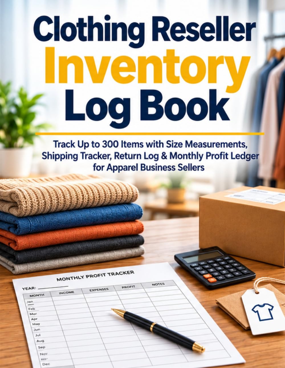Clothing Seller Inventory Log Book: Track Up to 300 Items with Size Measurements, Shipping Tracker, Return Log & Monthly Profit Ledger for Apparel Business Sellers baixar o livro de graça