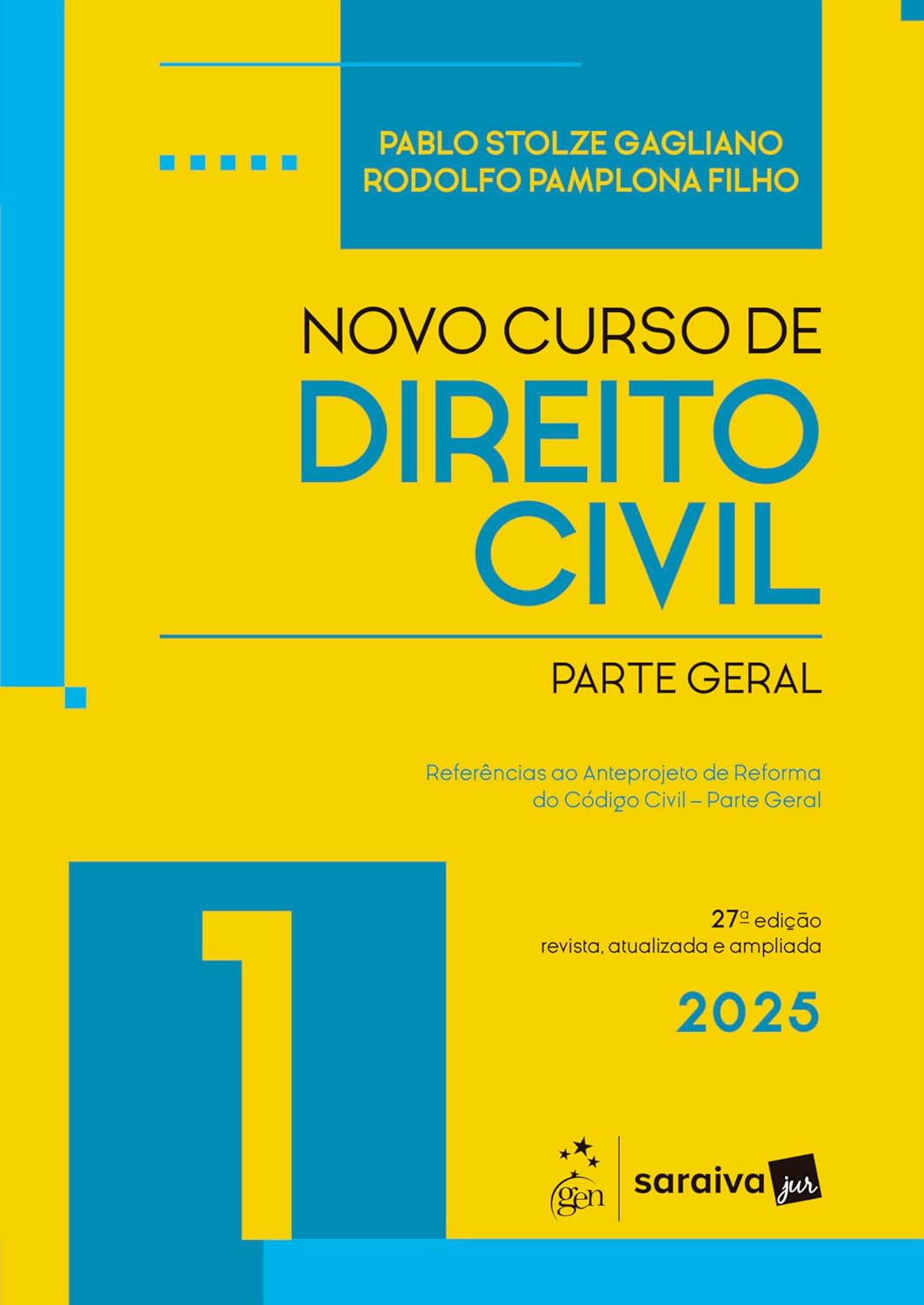 capítulo por capítulo baixar Novo Curso de Direito Civil - Vol.1 - Parte Geral - 27ª Edição 2025