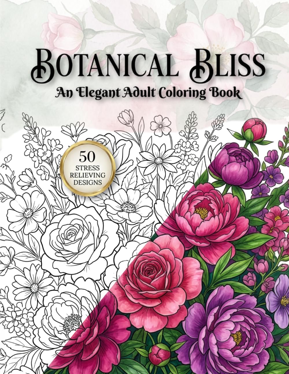 capítulo por capítulo baixar Botanical Bliss Coloring Book: Relaxing Floral Designs for Adults