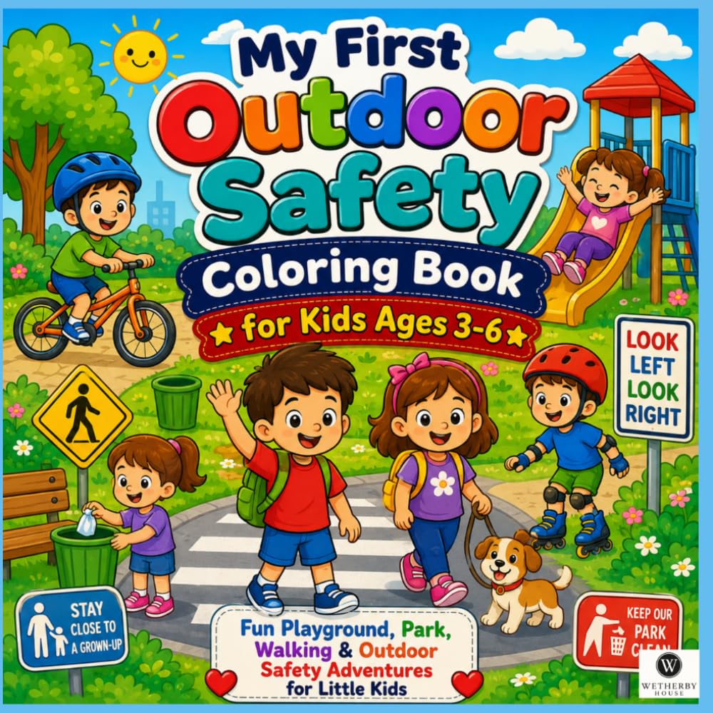 ler totalmente My First Outdoor Safety Coloring Book for Kids: Interactive Activity Book with Big Bold Lines to Melt Hiking Anxiety and Build Fine Motor Skills