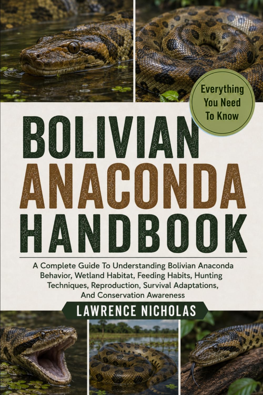 capítulo por capítulo baixar BOLIVIAN ANACONDA HANDBOOK: A Complete Guide To Understanding Bolivian Anaconda Behavior, Wetland Habitat, Feeding Habits, Hunting Techniques,... Adaptations, And Conservation Awareness