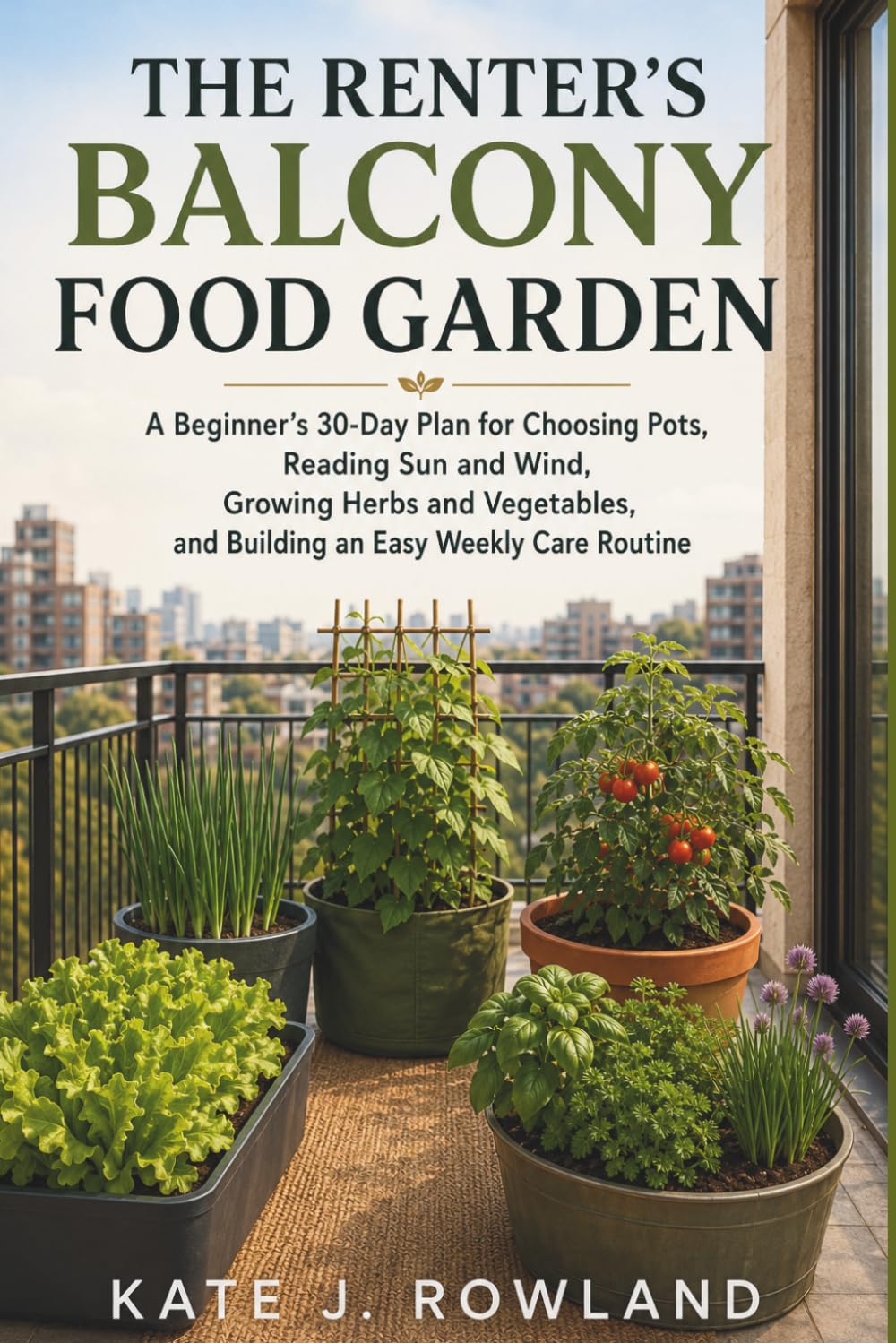 THE RENTER'S BALCONY FOOD GARDEN: A Beginner's 30-Day Plan for Choosing Pots, Reading Sun and Wind, Growing Herbs and Vegetables, and Building an Easy Weekly Care Routine baixar o livro de graça