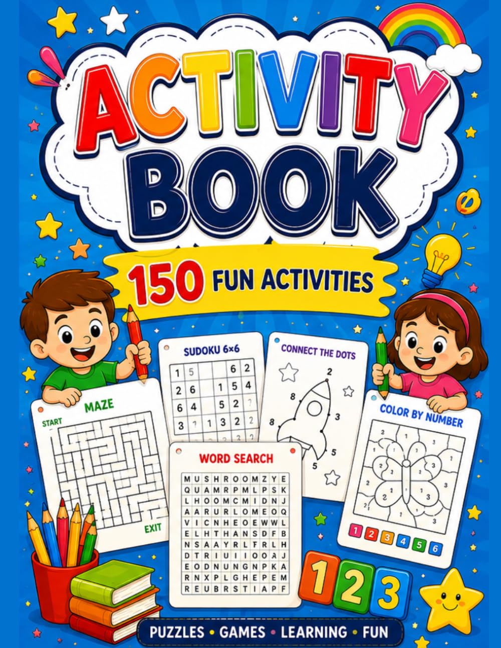 capítulo por capítulo baixar ACTIVITY BOOK: 150 Mixed Puzzles for Adults: Connect the Dots, Color by Number, Counting, Tracing, Mazes, Word Search, Alphabet & Sudoku 6x6 - Complete Answer Key