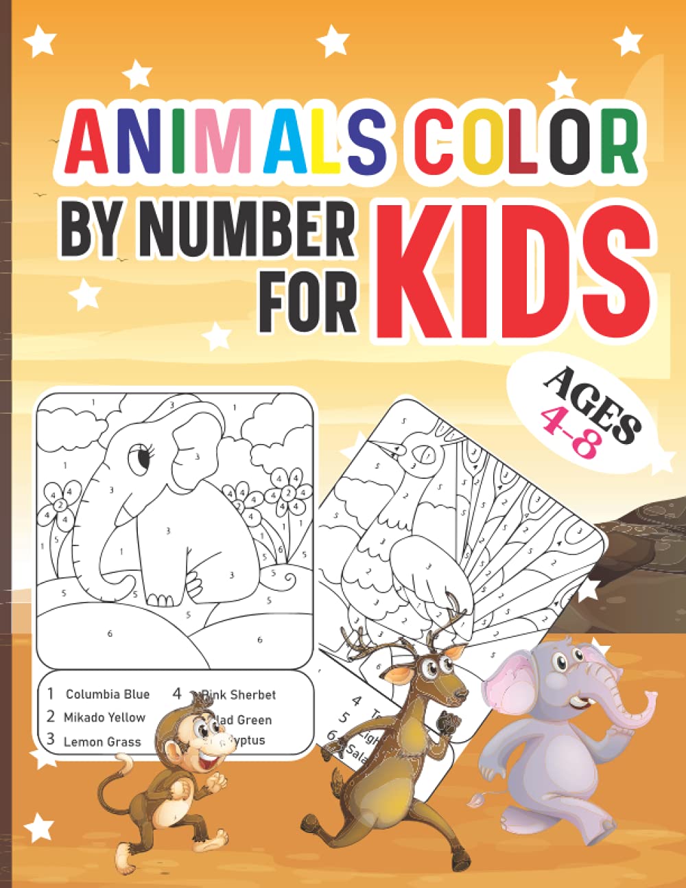 ler totalmente ANIMALS COLOR BY NUMBER FOR KIDS AGES 4-8: Activity Book-Easy and Fun Educational Coloring Books For Preschool and Kindergarten Children Ages 4-8