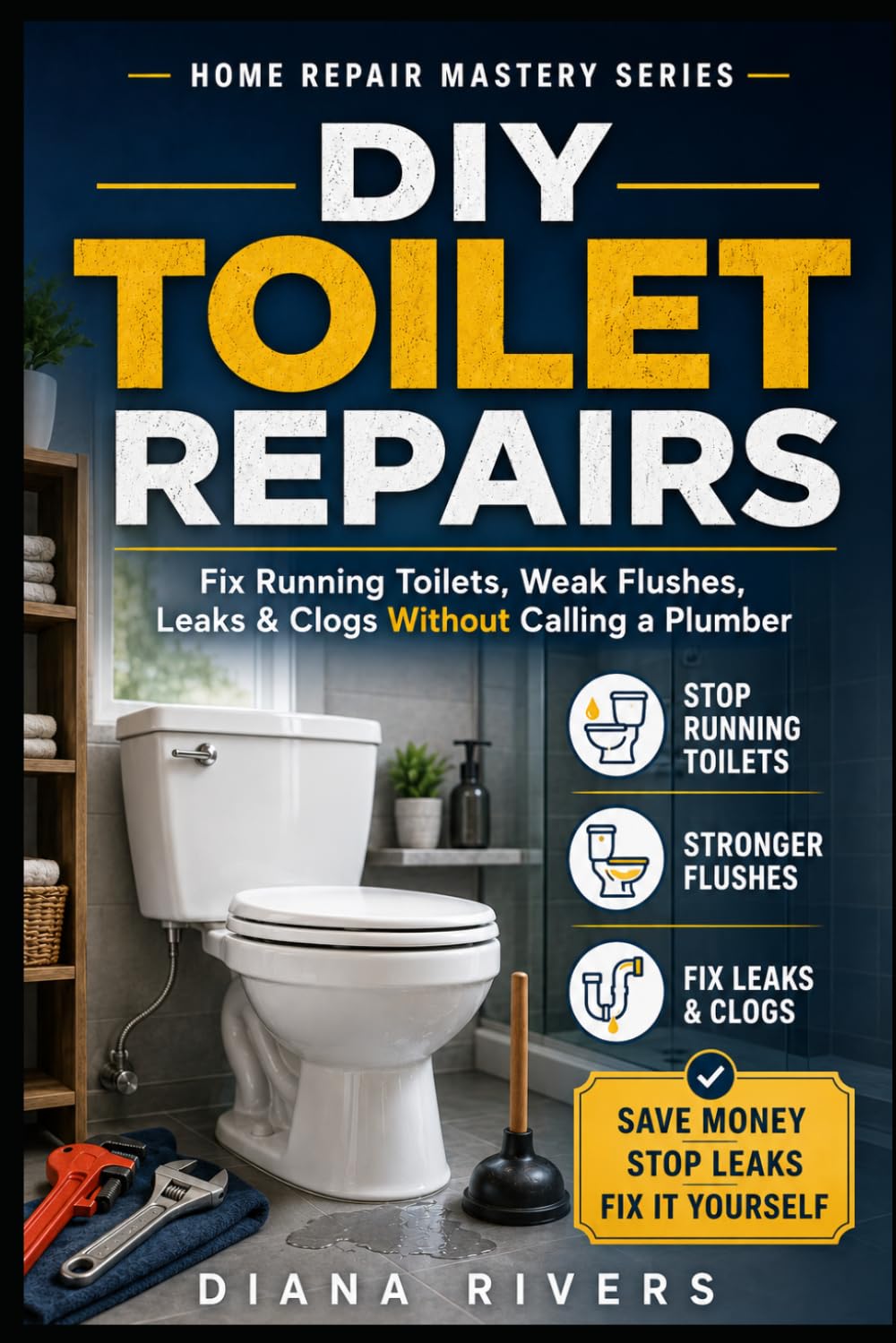 ler totalmente DIY Toilet Repairs: Fix Running Toilets, Weak Flushes, Leaks & Clogs Without Calling a Plumber (The Home Repair Mastery Series)