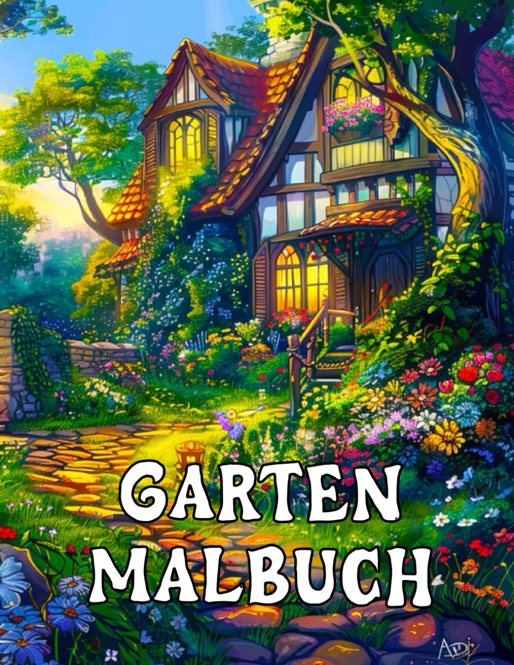 ler totalmente Garten Malbuch für Erwachsene: Garten und Blumen Ausmalbuch mit 50 wunderschönen Motiven zur Förderung der Kreativität und Entspannung. (German Edition)