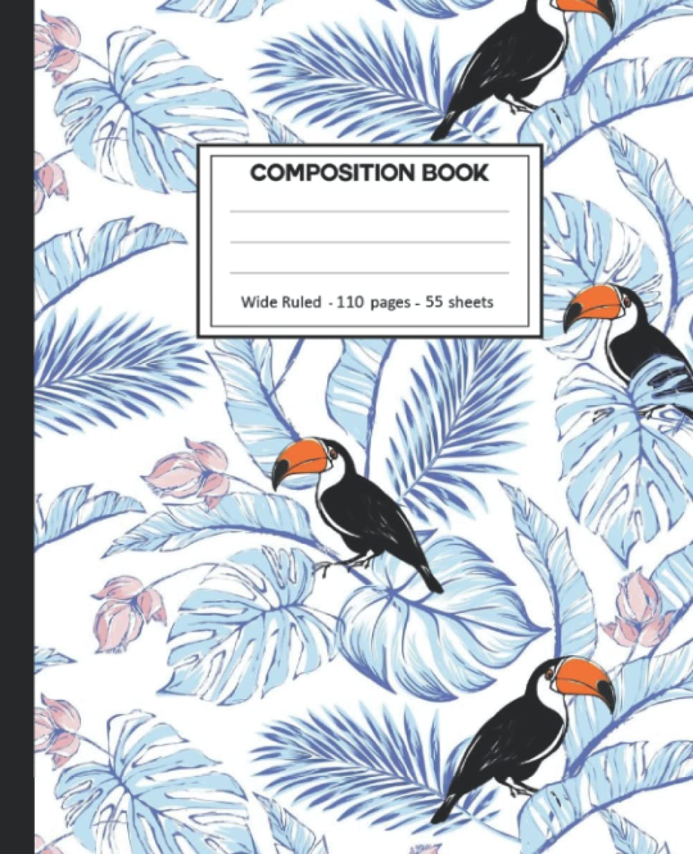 ler totalmente Composition Notebook: College Ruled: 110+ Lined Pages Writing Journal: Toucan on White.