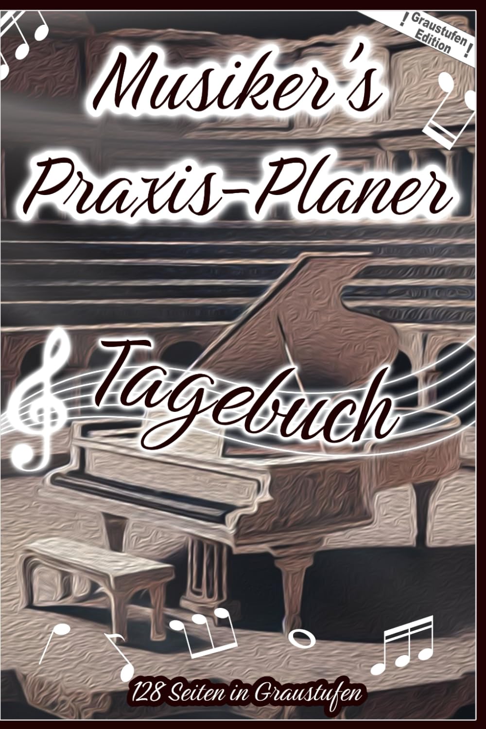 ler totalmente Musiker's Praxis-Planer Tagebuch: Graustufen Editition, 128 Seiten, 6 x 9 Zoll, 4 sich wiederholende Seiten mit Unterrichtsplaner, leere Notenblätter... Komponist, Musikdirektor (German Edition)